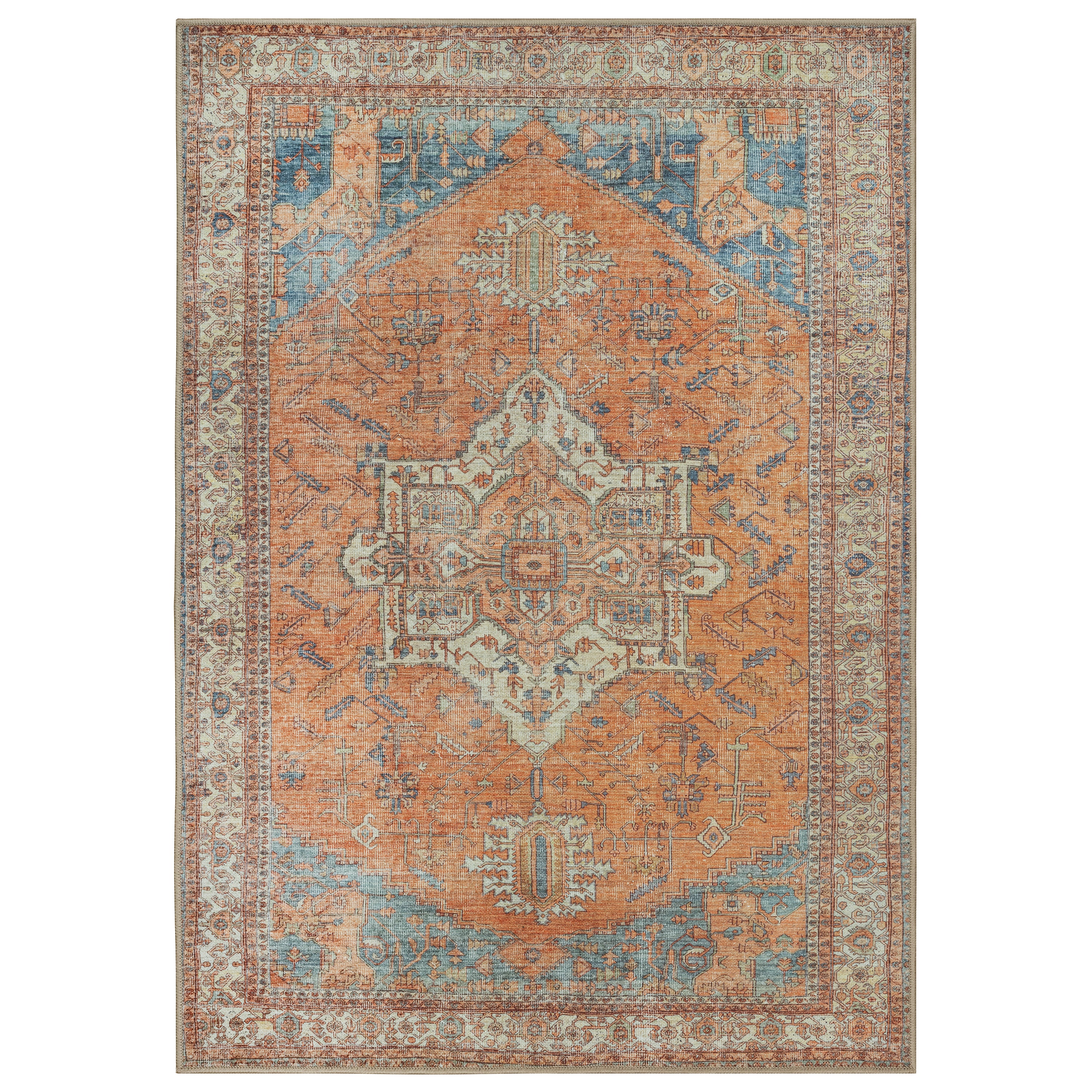 GLN Rugs Petra - Machine Washable Area Rug - Turkish Terra Home Rugs