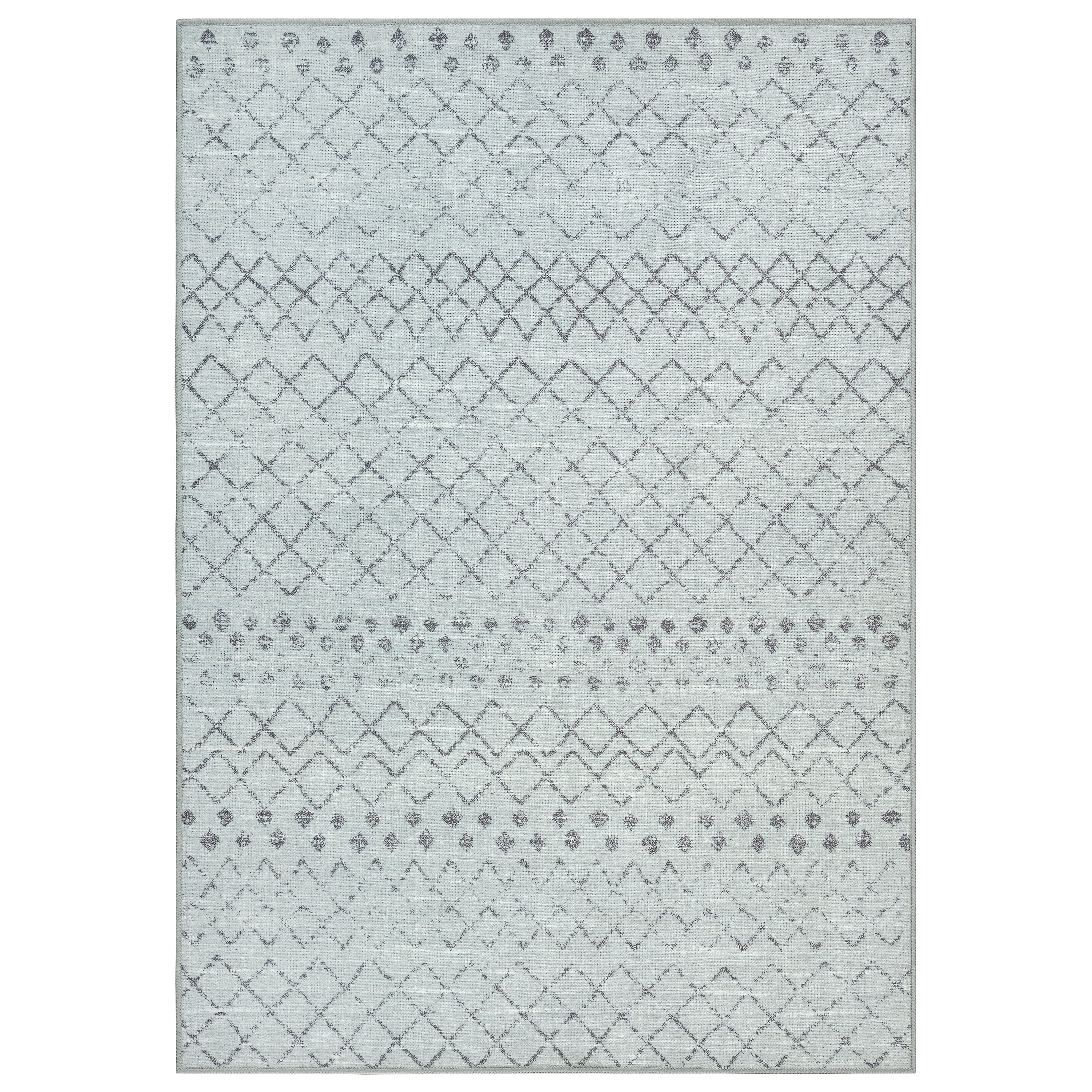 GLN Rugs Timgad - Machine Washable Area Rug - Gray Modern Home Rugs