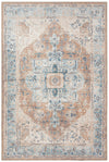 GLN Rugs Hopa - Machine Washable Area Rug - Turkish Brown/Blue Home Rugs