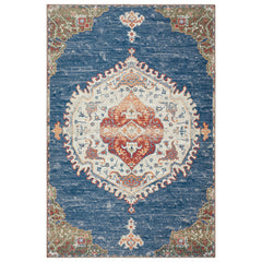 GLN Rugs Anatolium - Machine Washable Area Rug - Turkish Blue Home Rugs