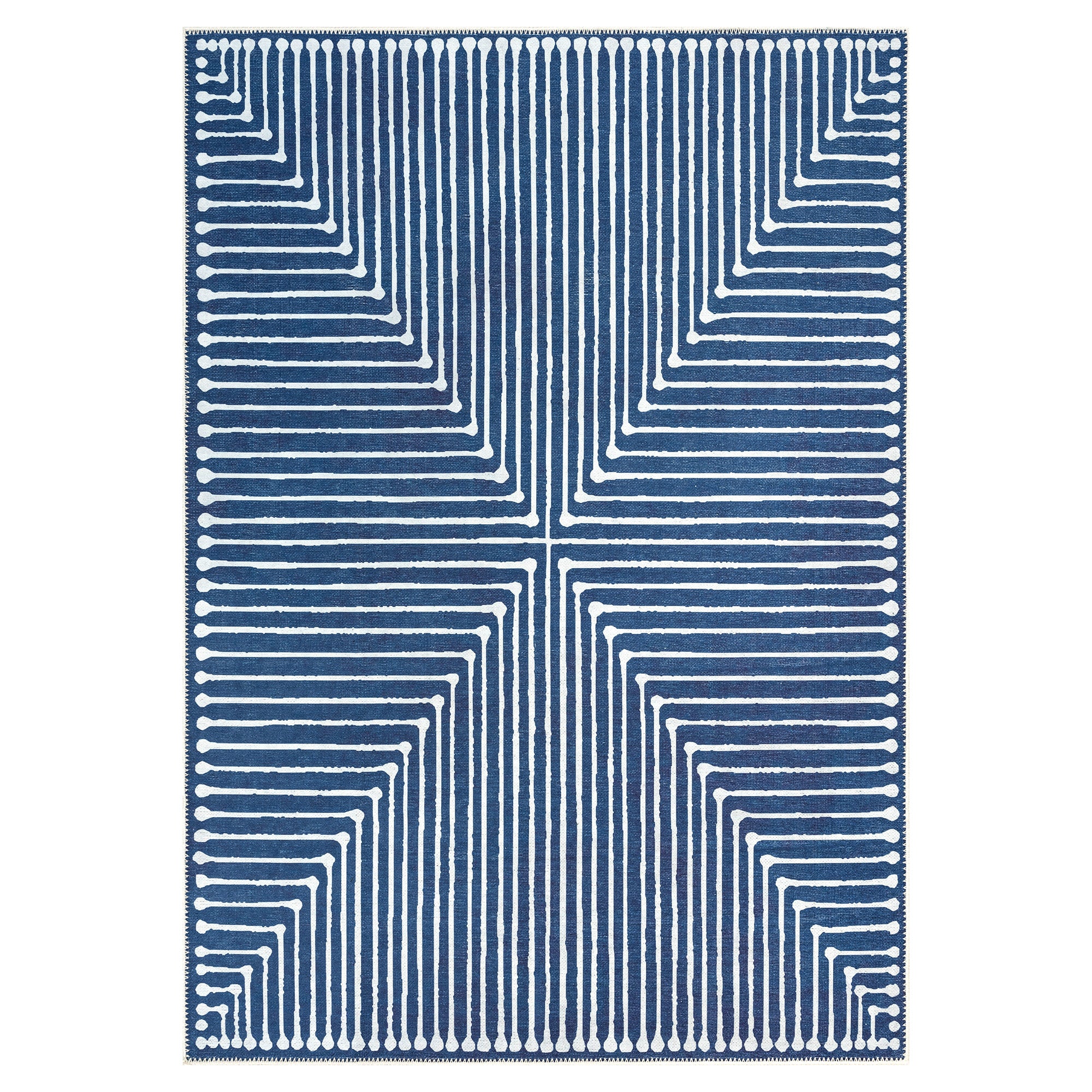 GLN Rugs Assos - Machine Washable Area Rug - Turkish Blue Home Rugs