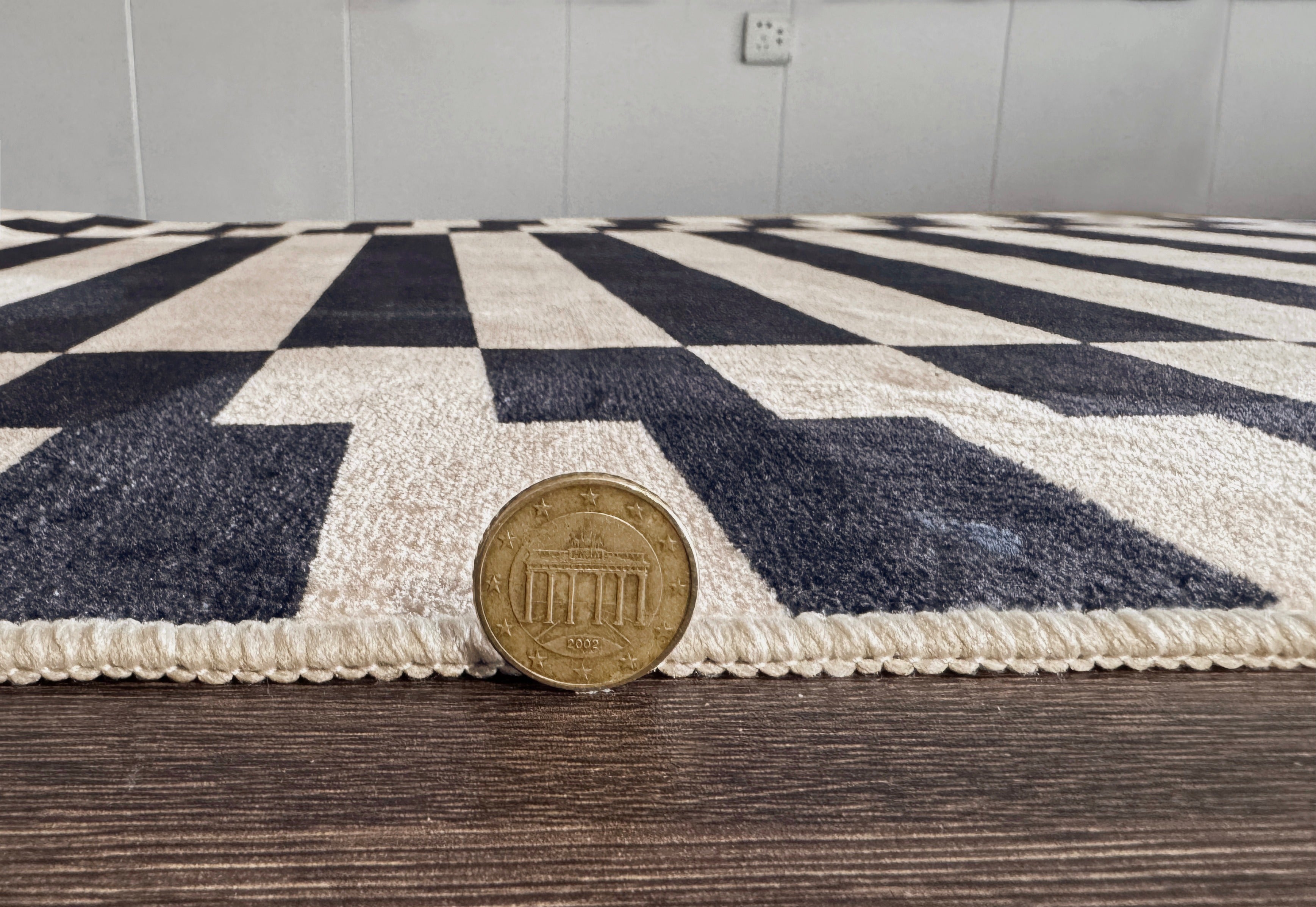 GLN Rugs Bodrum - Machine Washable Area Rug - Navy/Beige Home Rug