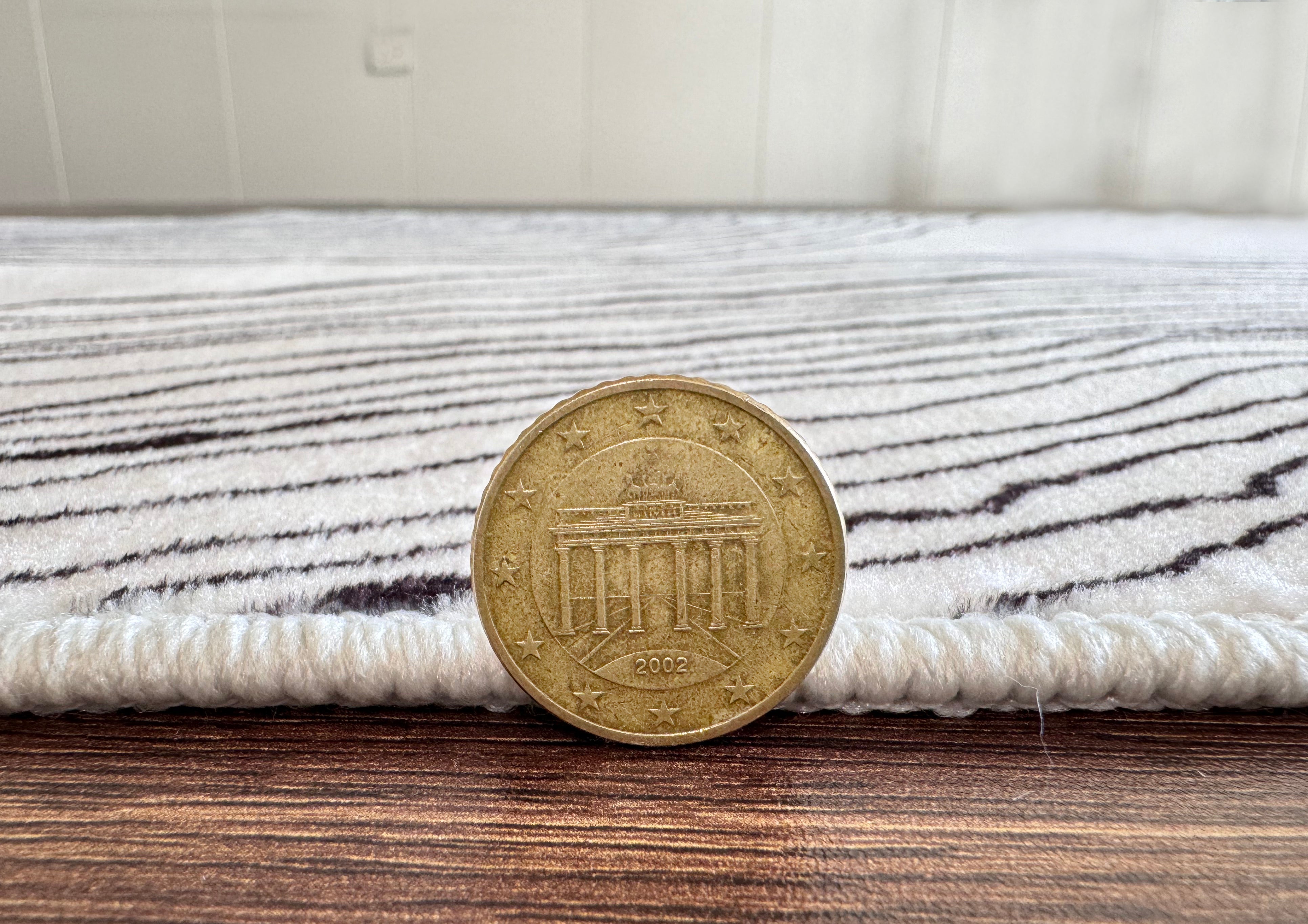 GLN Rugs Thassos - Machine Washable Area Rug - Beige/Black Home Rug