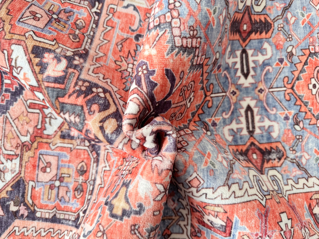 GLN Rugs Heliopolis - Machine Washable Area Rug - Terra-Black/Multicolor Home Rug