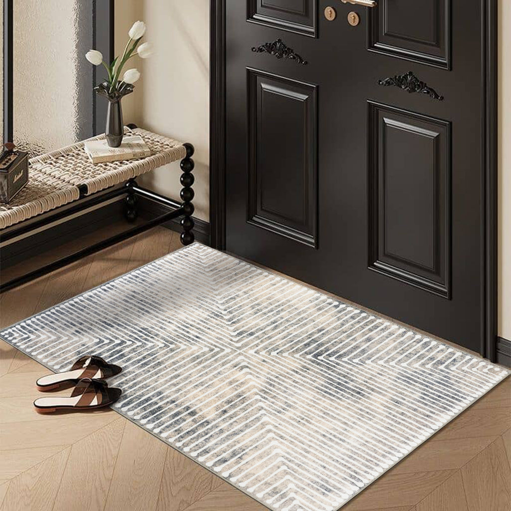GLN Rugs Ephesus - Machine Washable Area Rug - Turkish Beige/Gray Home Rugs