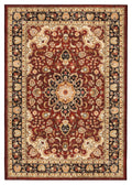 GLN Rugs Aphrodite - Machine Washable Area Rug - Red/Gold Home Rug