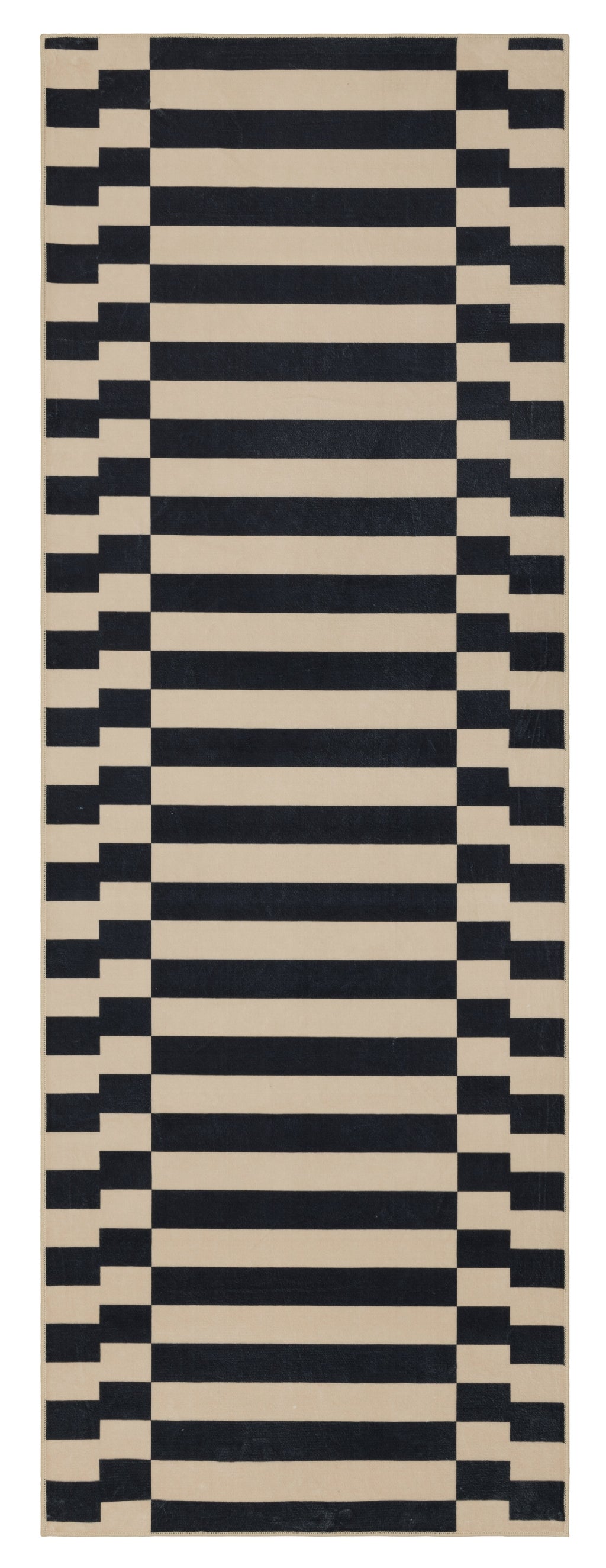 GLN Rugs Bodrum - Machine Washable Area Rug - Navy/Beige Home Rug