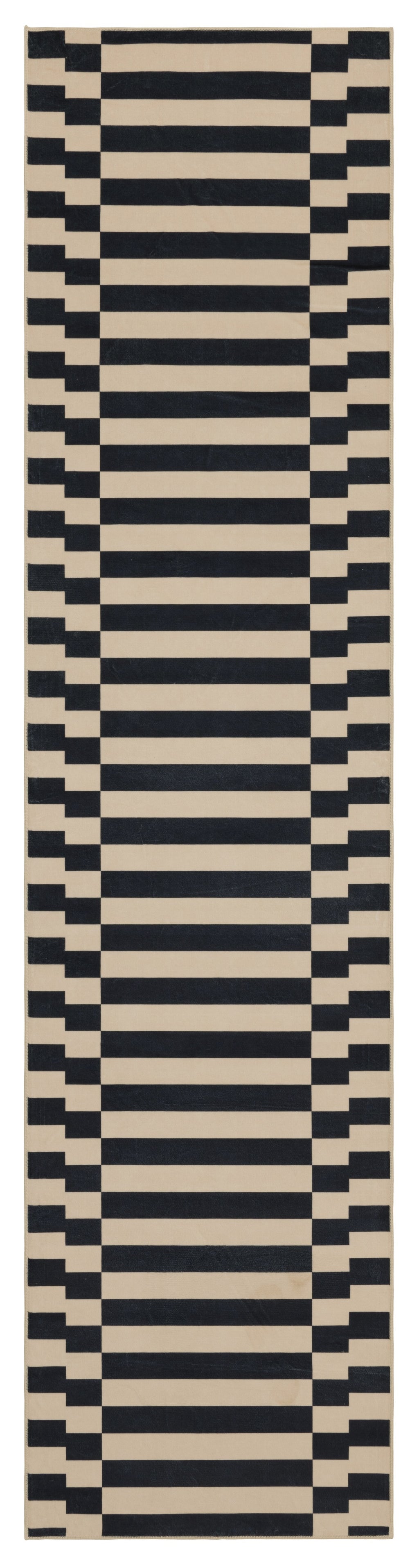 GLN Rugs Bodrum - Machine Washable Area Rug - Navy/Beige Home Rug