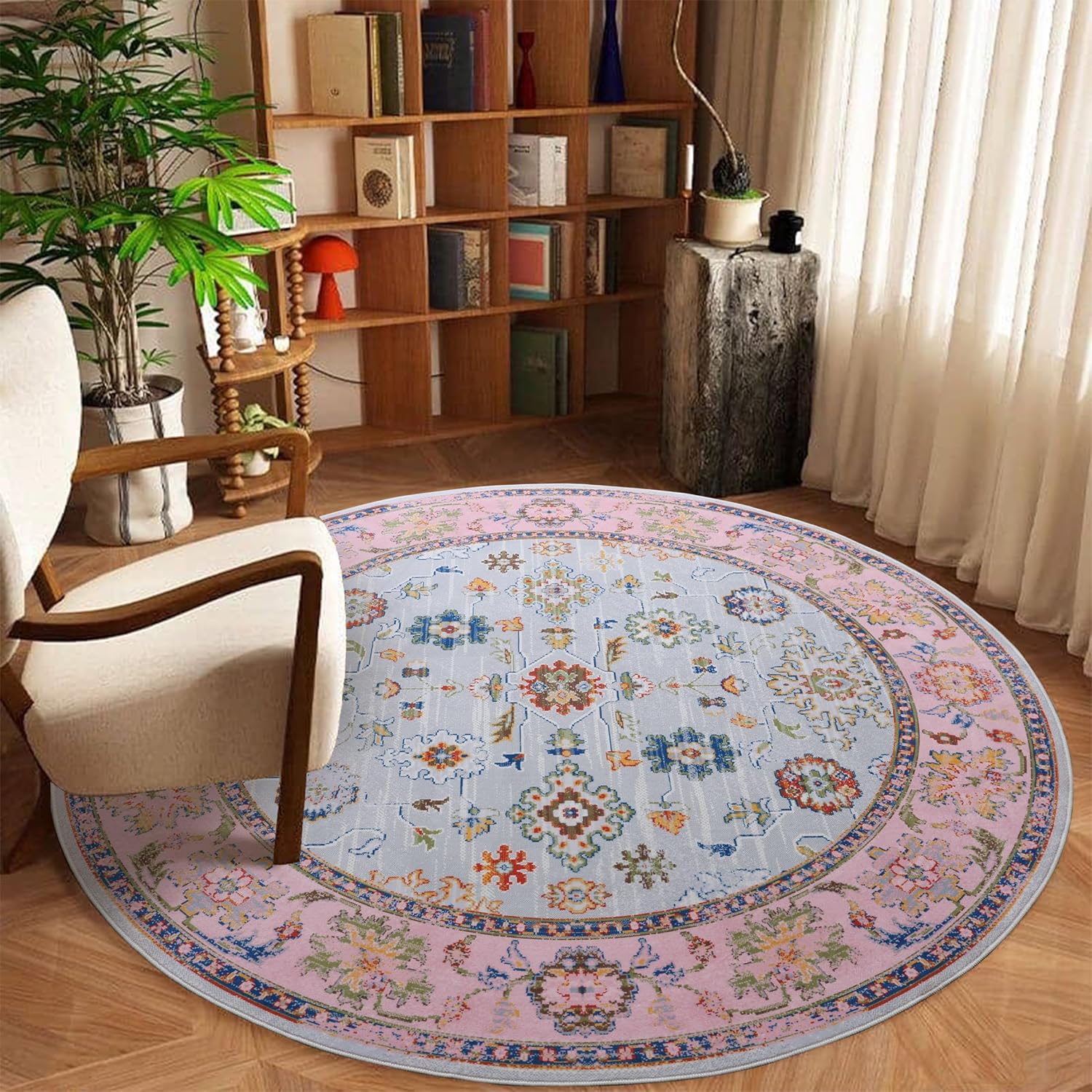 GLN Rugs Ayder - Machine Washable Area Rug - Turkish Pink Home Rugs