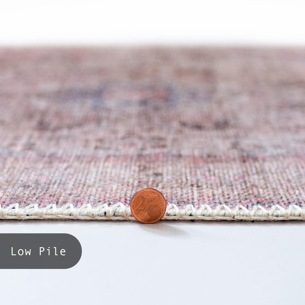 GLN Rugs Tiriala - Machine Washable Area Rug - Multi/Pink Home Rug