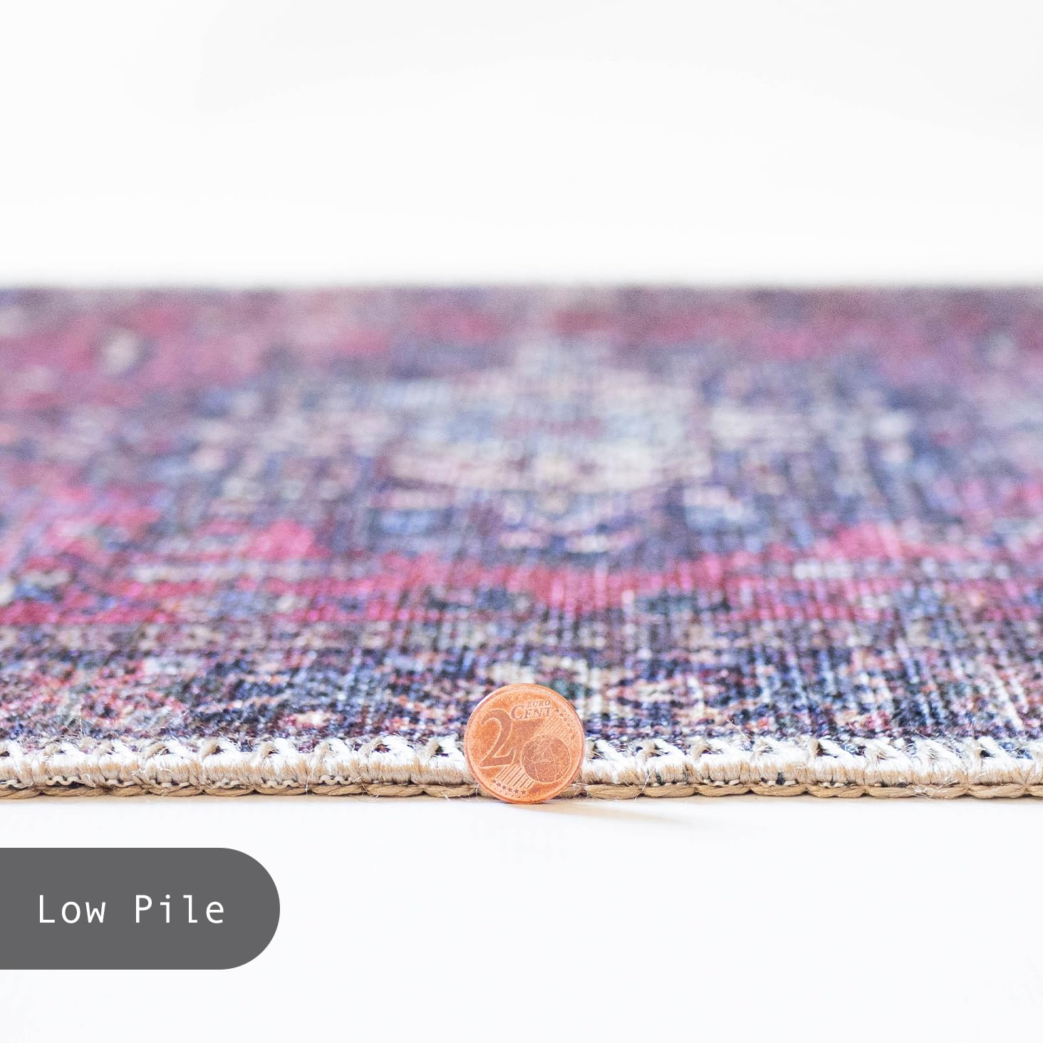 GLN Rugs Iznik - Machine Washable Area Rug - Multi Blue Home Rug