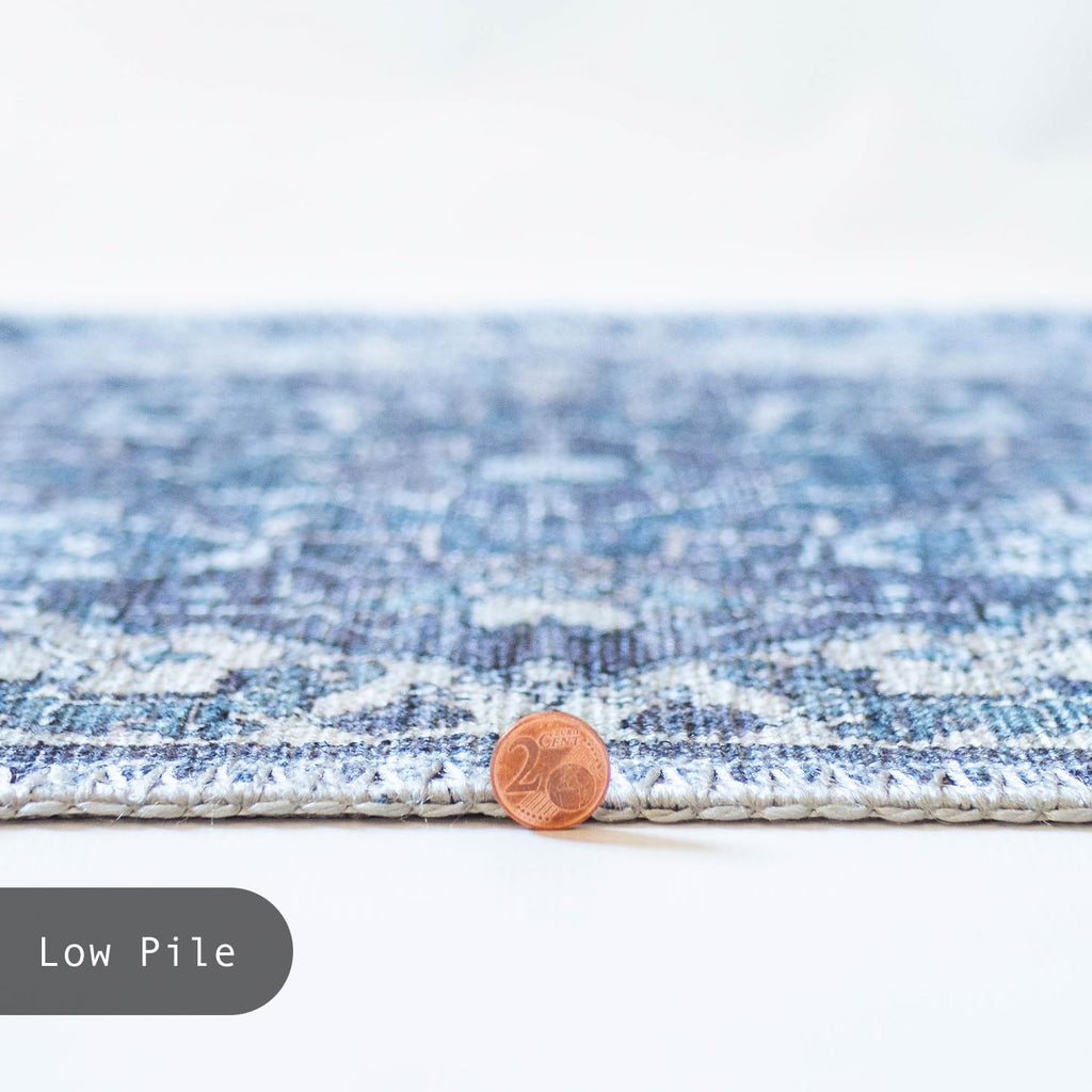 GLN Rugs Delos - Machine Washable Area Rug - Multi Gray Home Rug