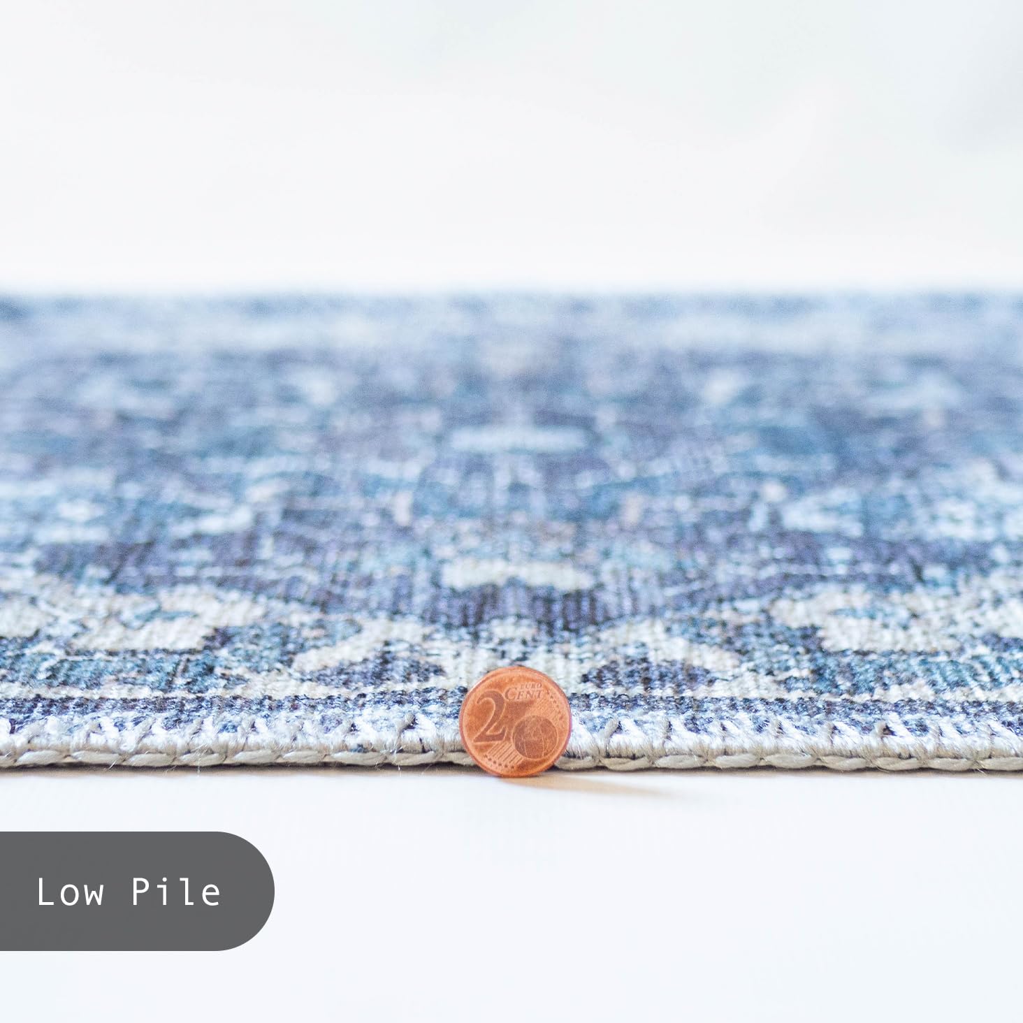 GLN Rugs Delos - Machine Washable Area Rug - Multi Gray Home Rug