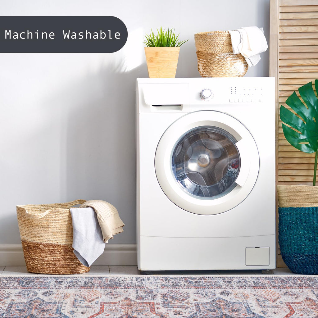 GLN Rugs Myra - Machine Washable Area Rug - Multi/Cream Home Rug