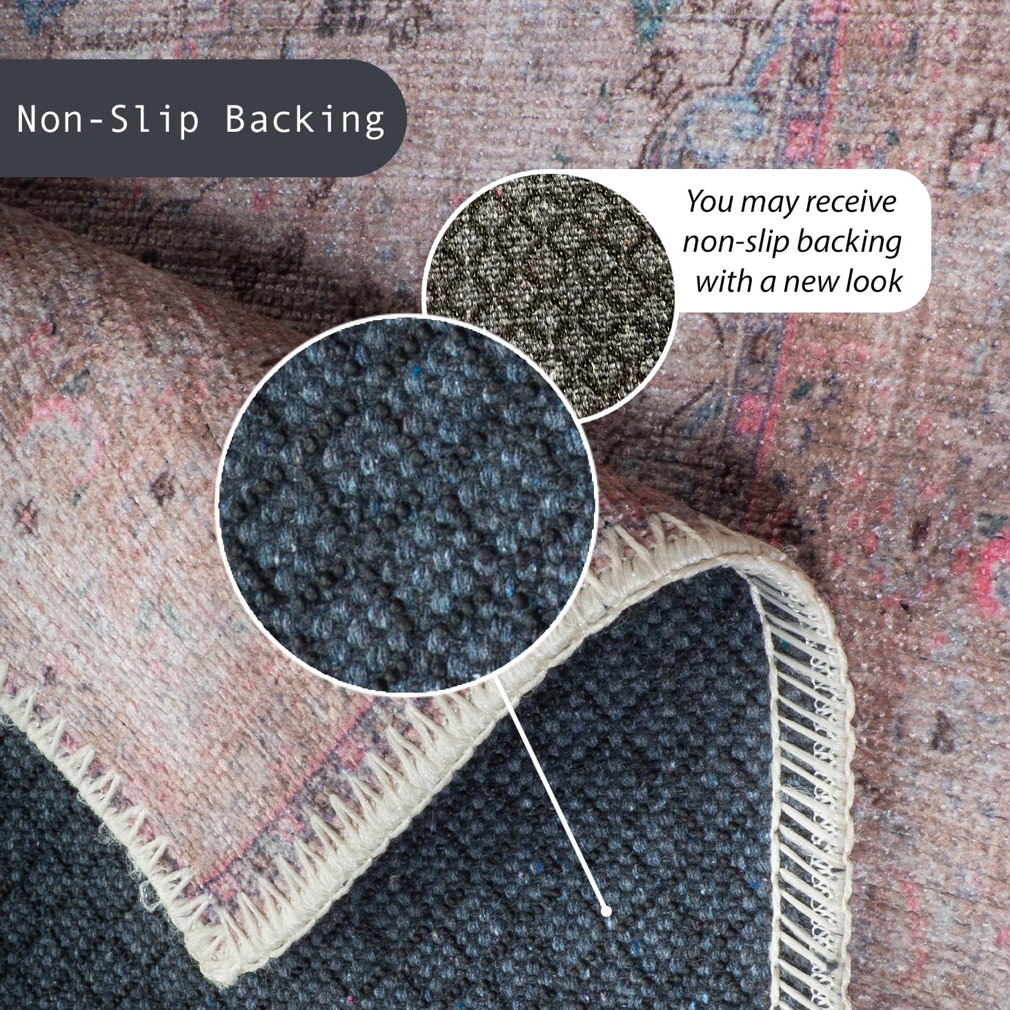 GLN Rugs Tiriala - Machine Washable Area Rug - Multi/Pink Home Rug