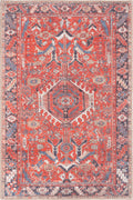 GLN Rugs Kerasus - Machine Washable Area Rug - Multi Red Home Rug