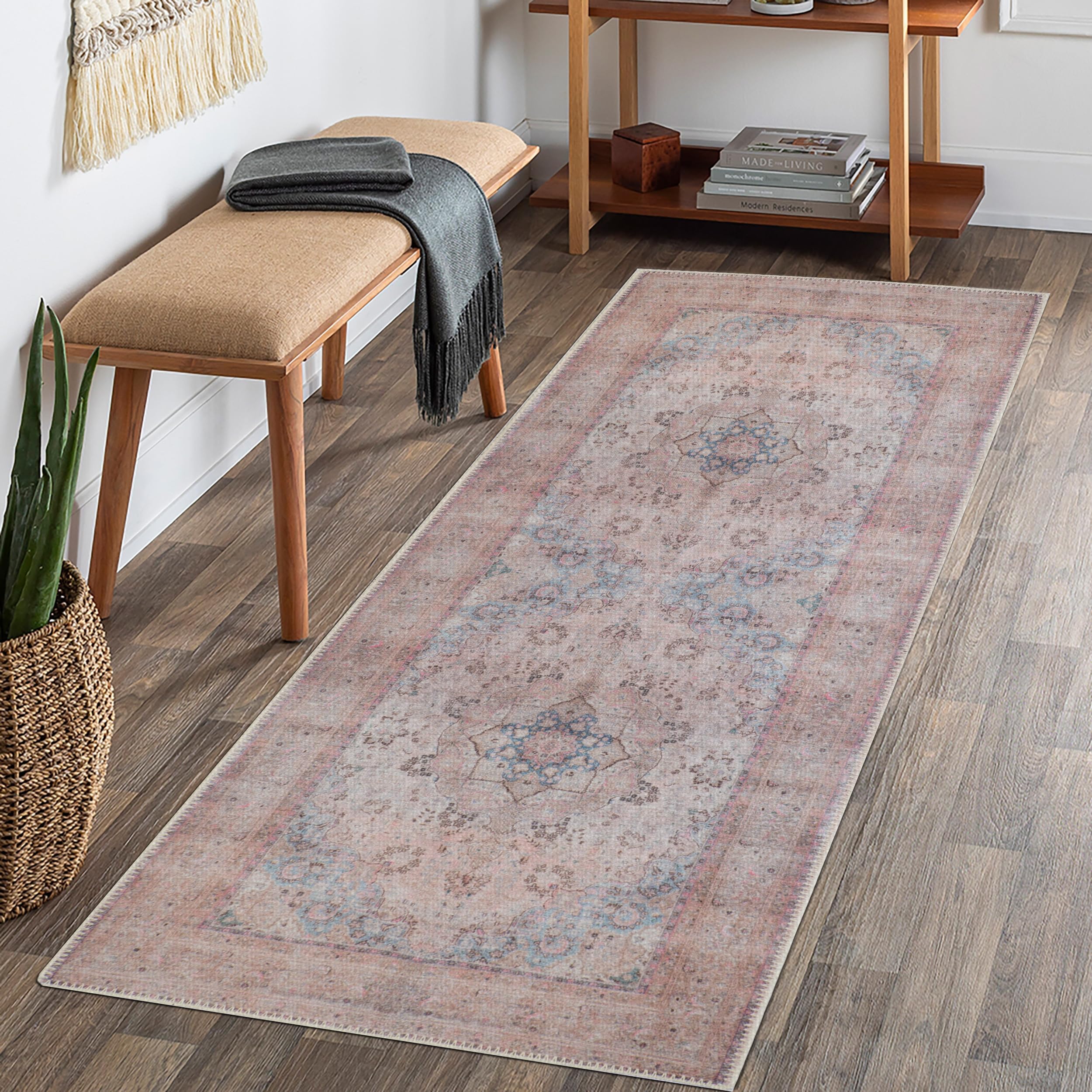 GLN Rugs Tiriala - Machine Washable Area Rug - Multi/Pink Home Rug