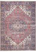 GLN Rugs Iznik - Machine Washable Area Rug - Multi Blue Home Rug