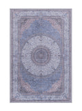 GLN Rugs Saphirya - Machine Washable Area Rug - Turkish Navy/Off White Home Rugs