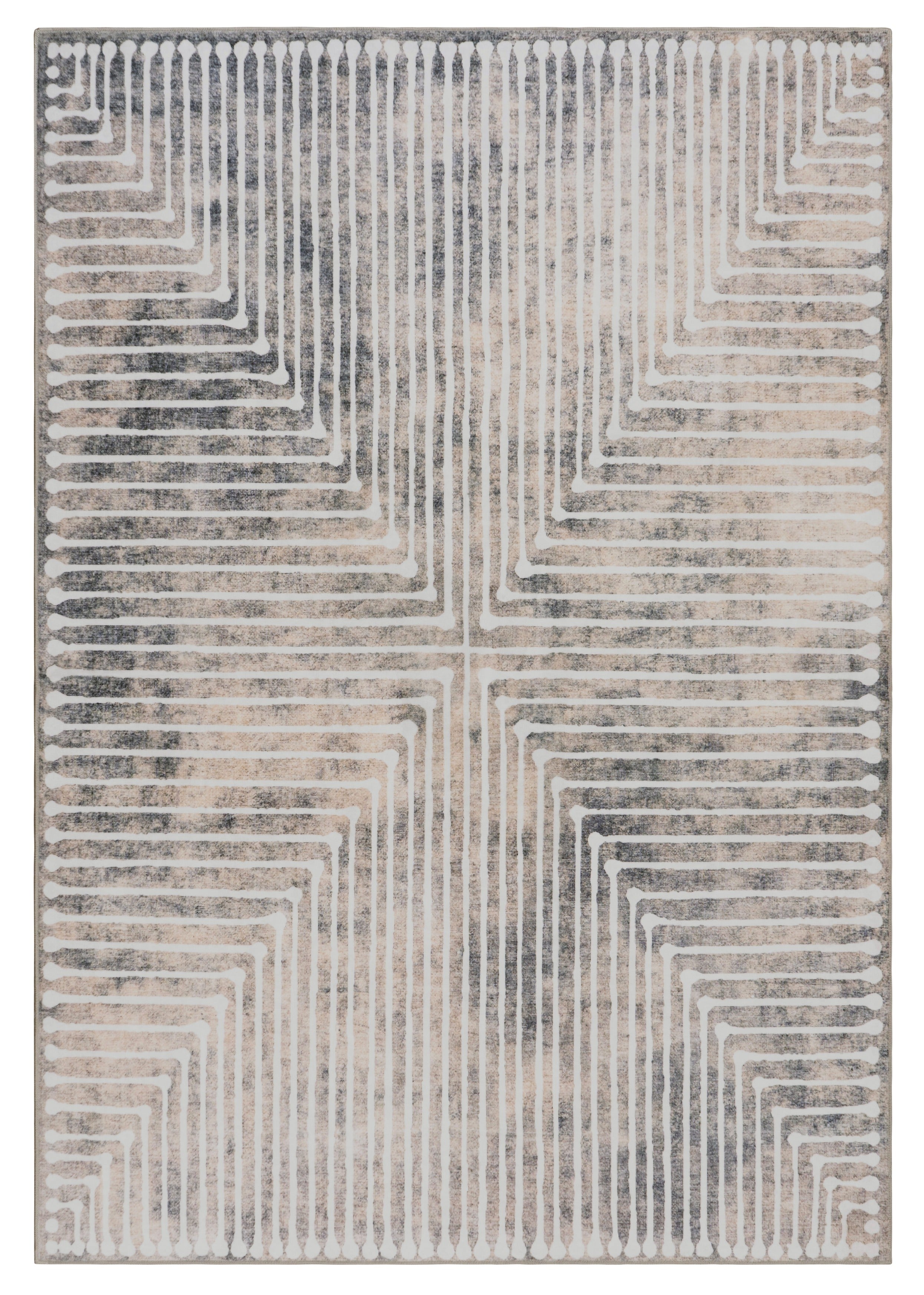 GLN Rugs Ephesus - Machine Washable Area Rug - Turkish Beige/Gray Home Rugs