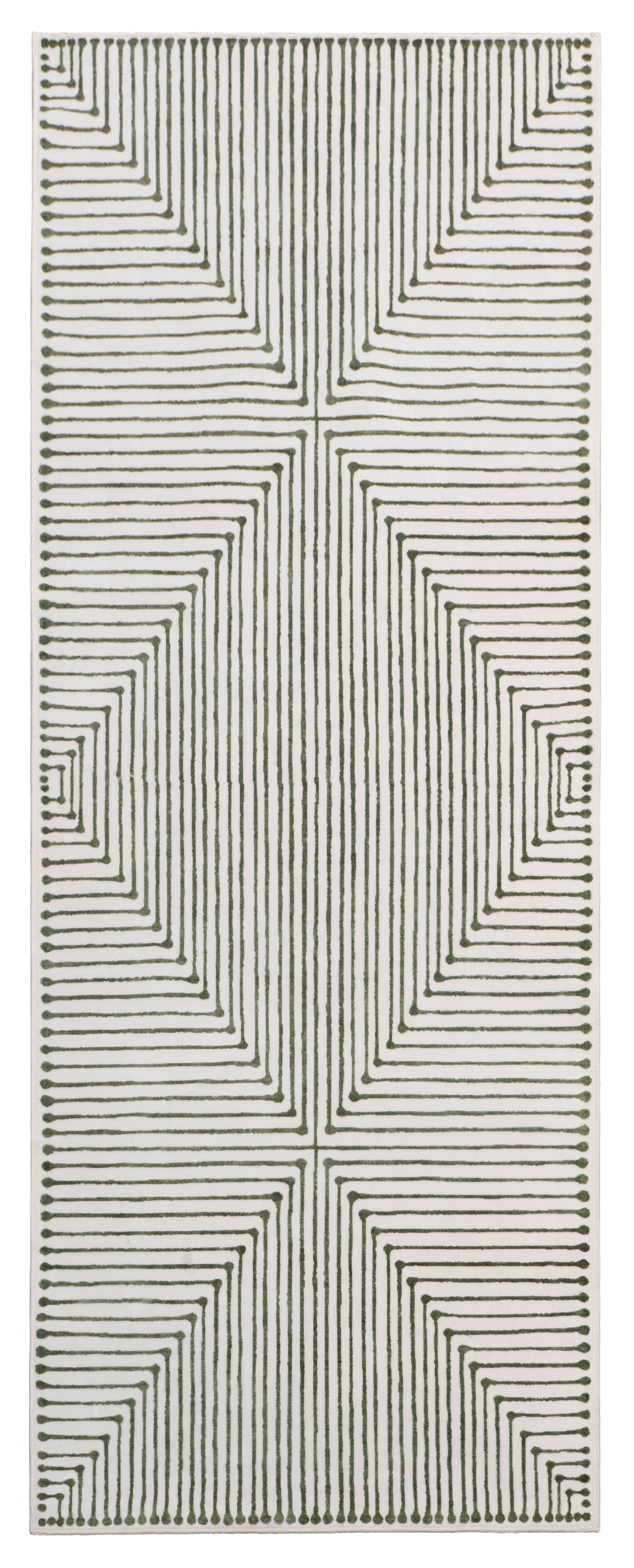 GLN Rugs Milet - Machine Washable Area Rug - Green/Beige Home Rug