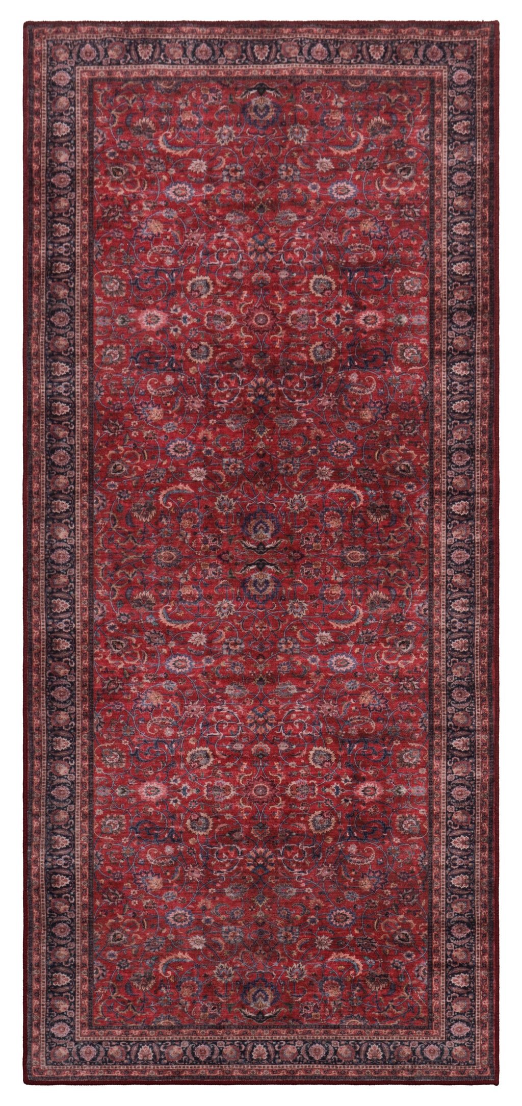 GLN Rugs Yildiz - Machine Washable Area Rug - Dark Red Home Rug