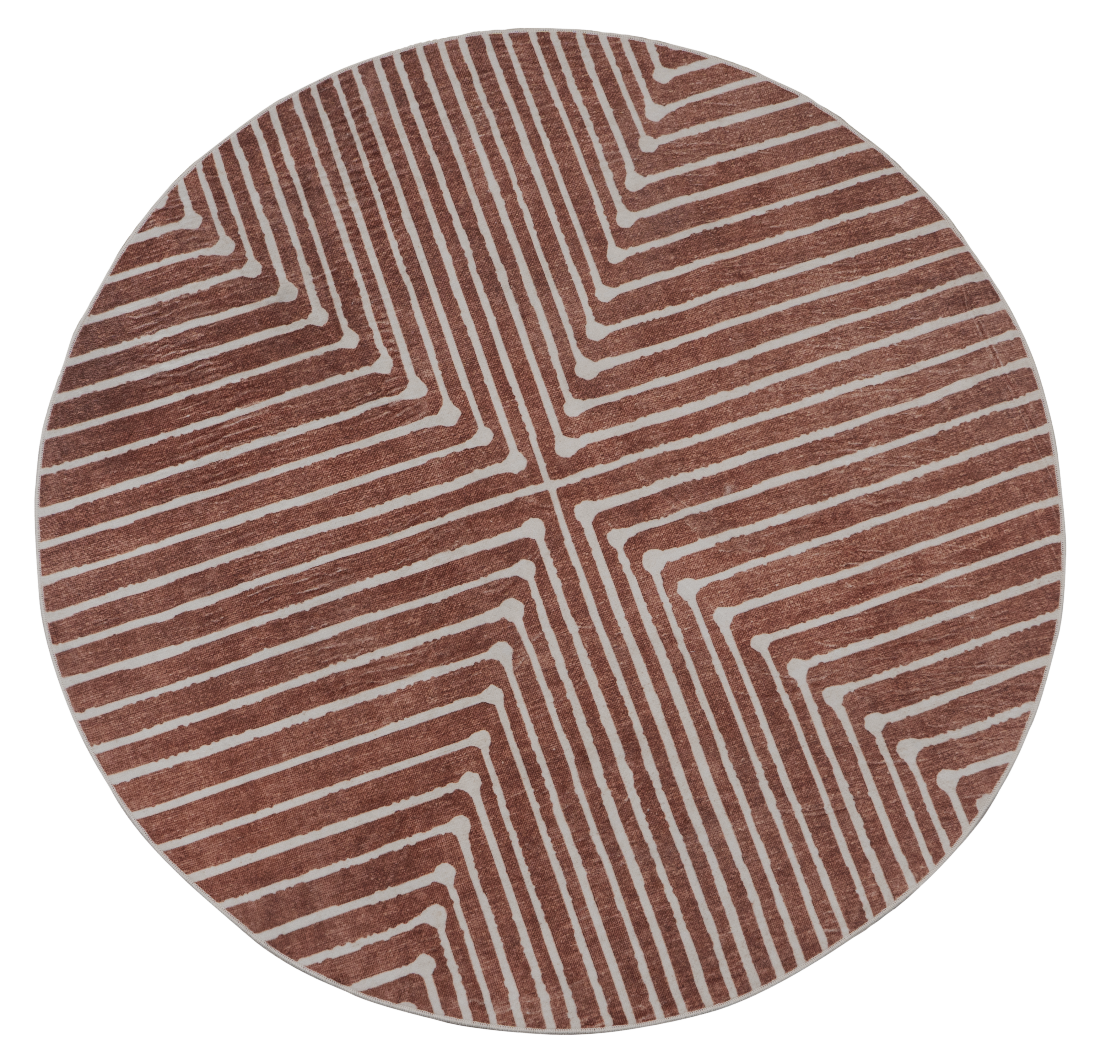 GLN Rugs Knidos - Machine Washable Area Rug - Beige/Orange Home Rug