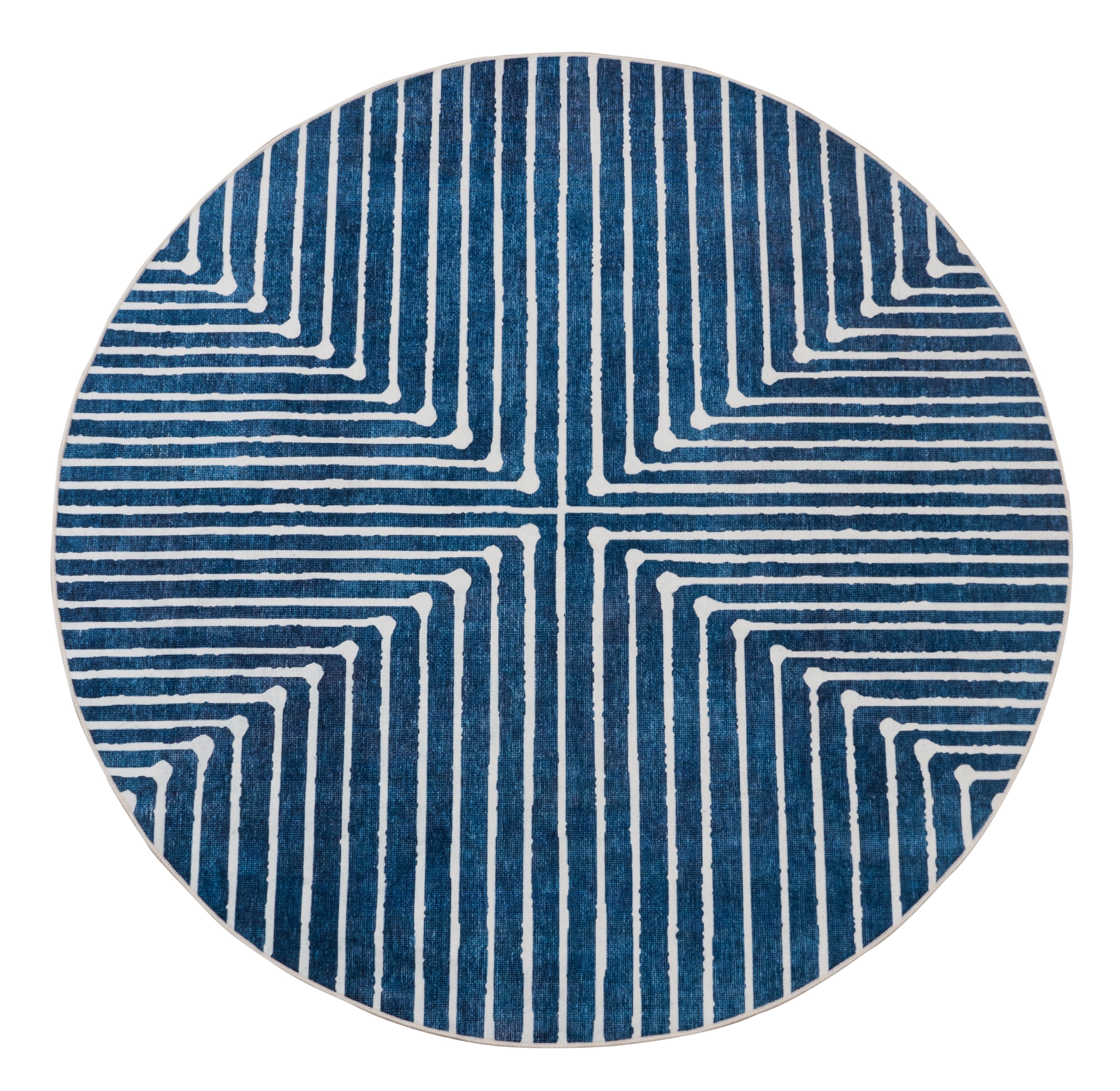 GLN Rugs Assos - Machine Washable Area Rug - Turkish Blue Home Rugs