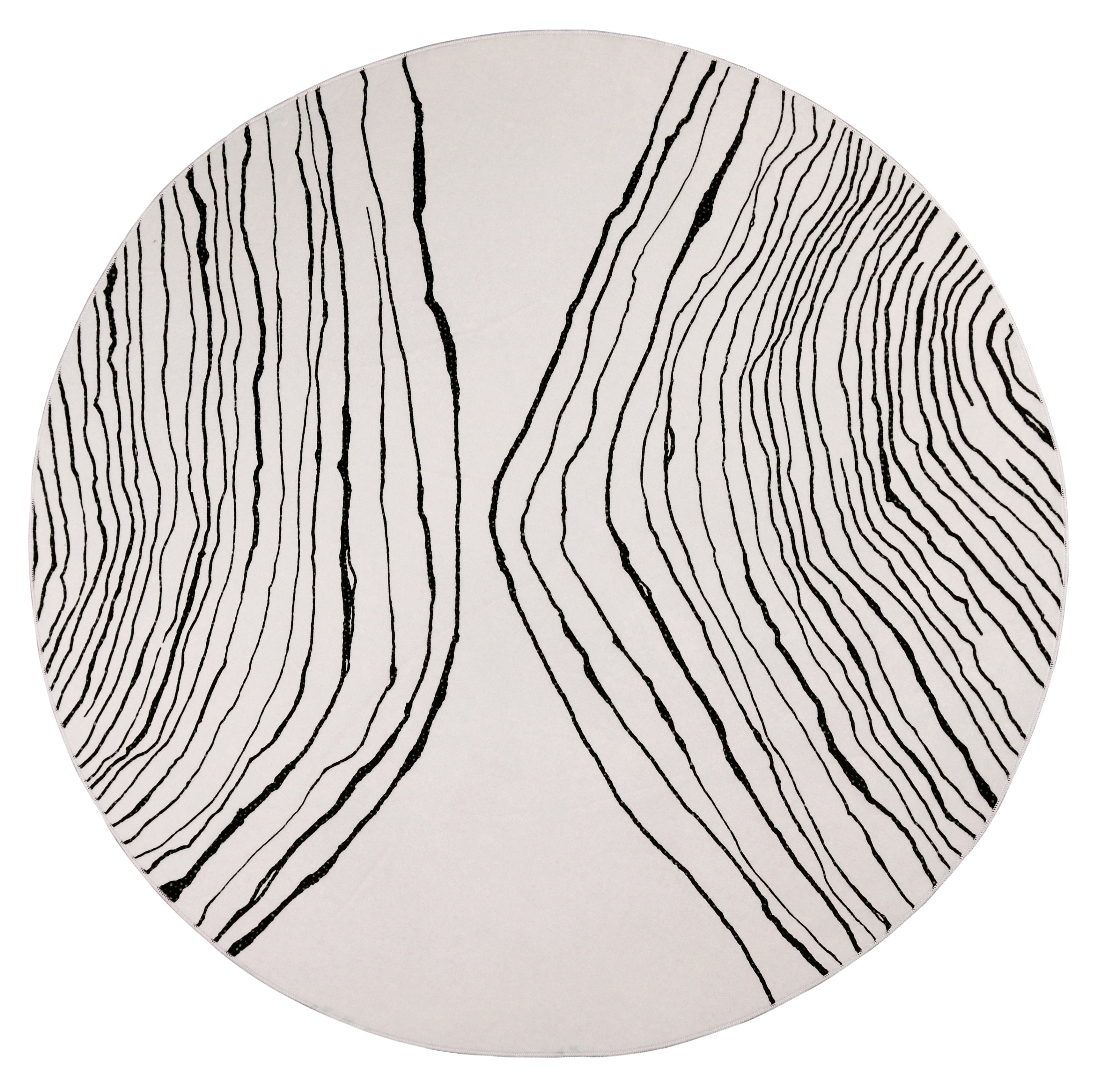 GLN Rugs Thassos - Machine Washable Area Rug - Beige/Black Home Rug