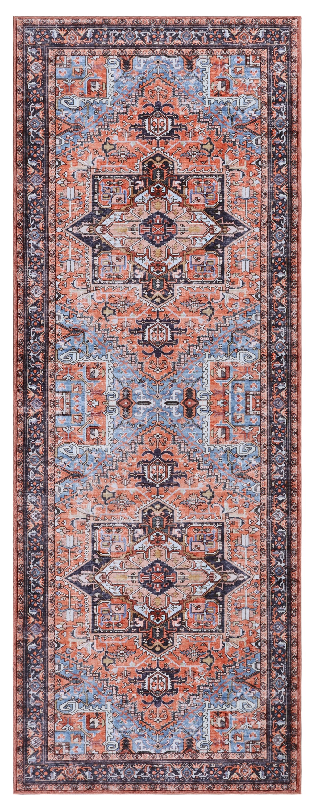 GLN Rugs Heliopolis - Machine Washable Area Rug - Terra-Black/Multicolor Home Rug