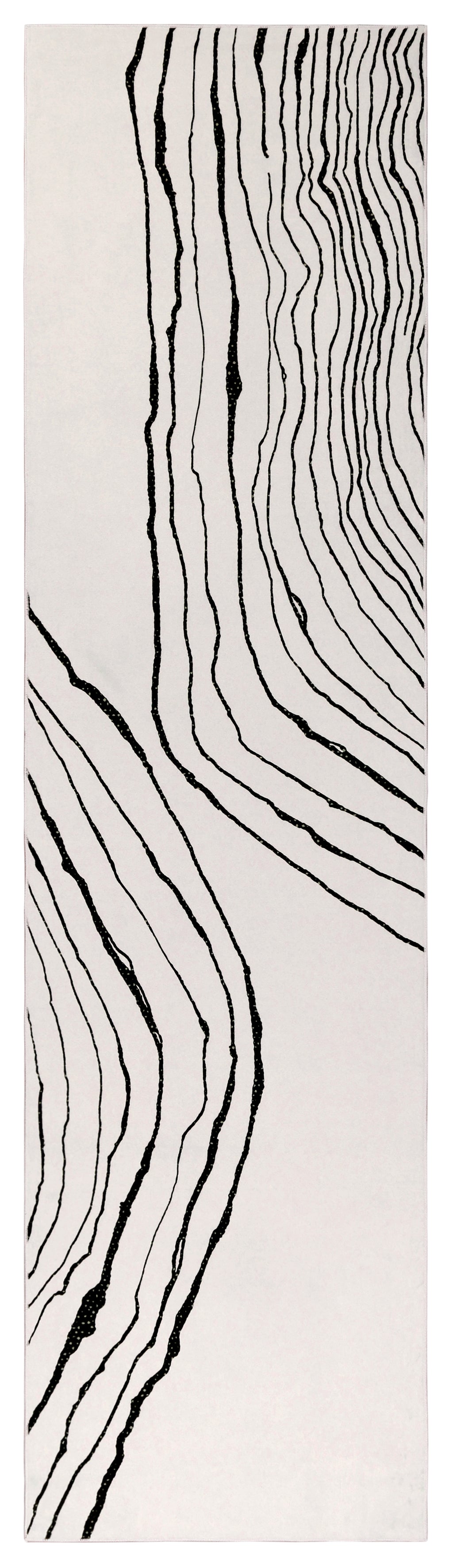 GLN Rugs Thassos - Machine Washable Area Rug - Beige/Black Home Rug