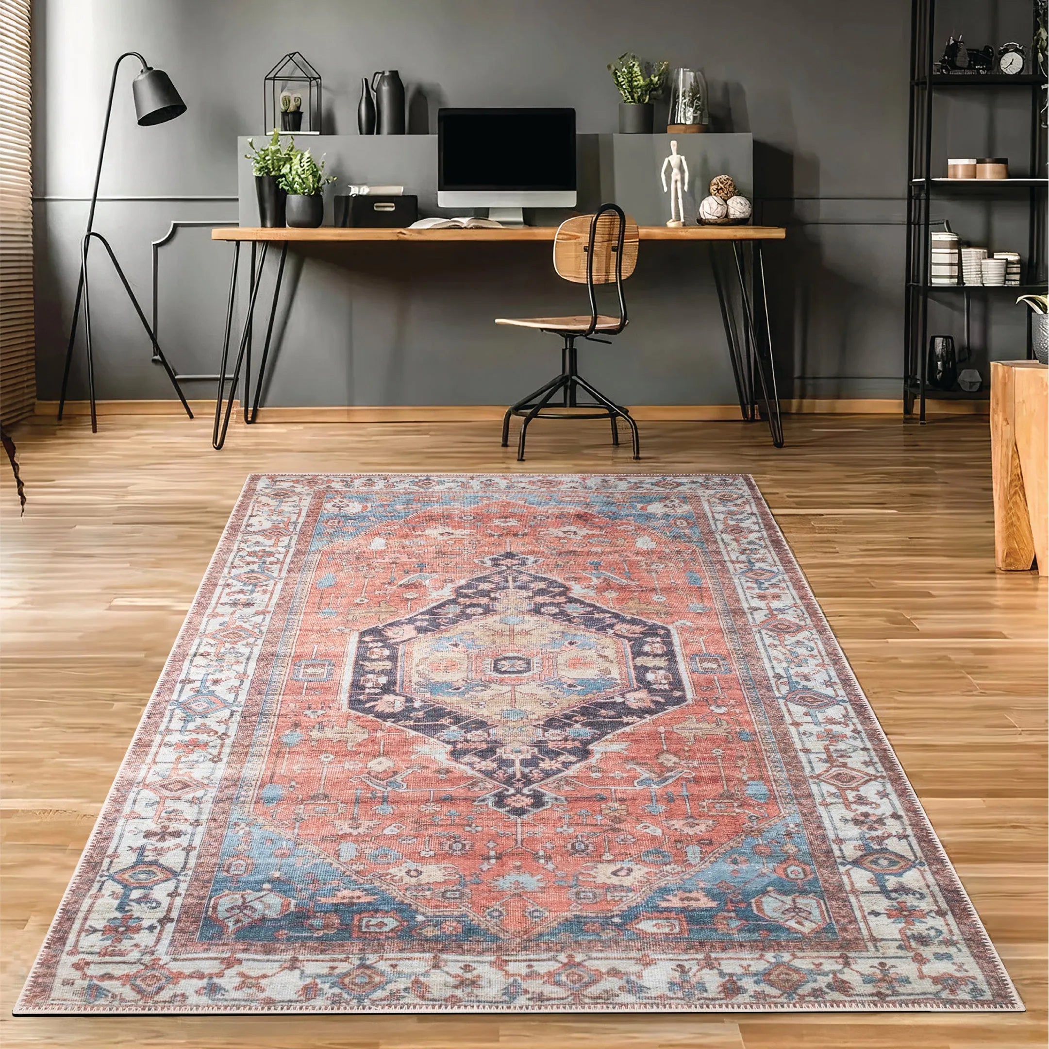 KITESH Nano Technology Rug (Terra/Multicolor)