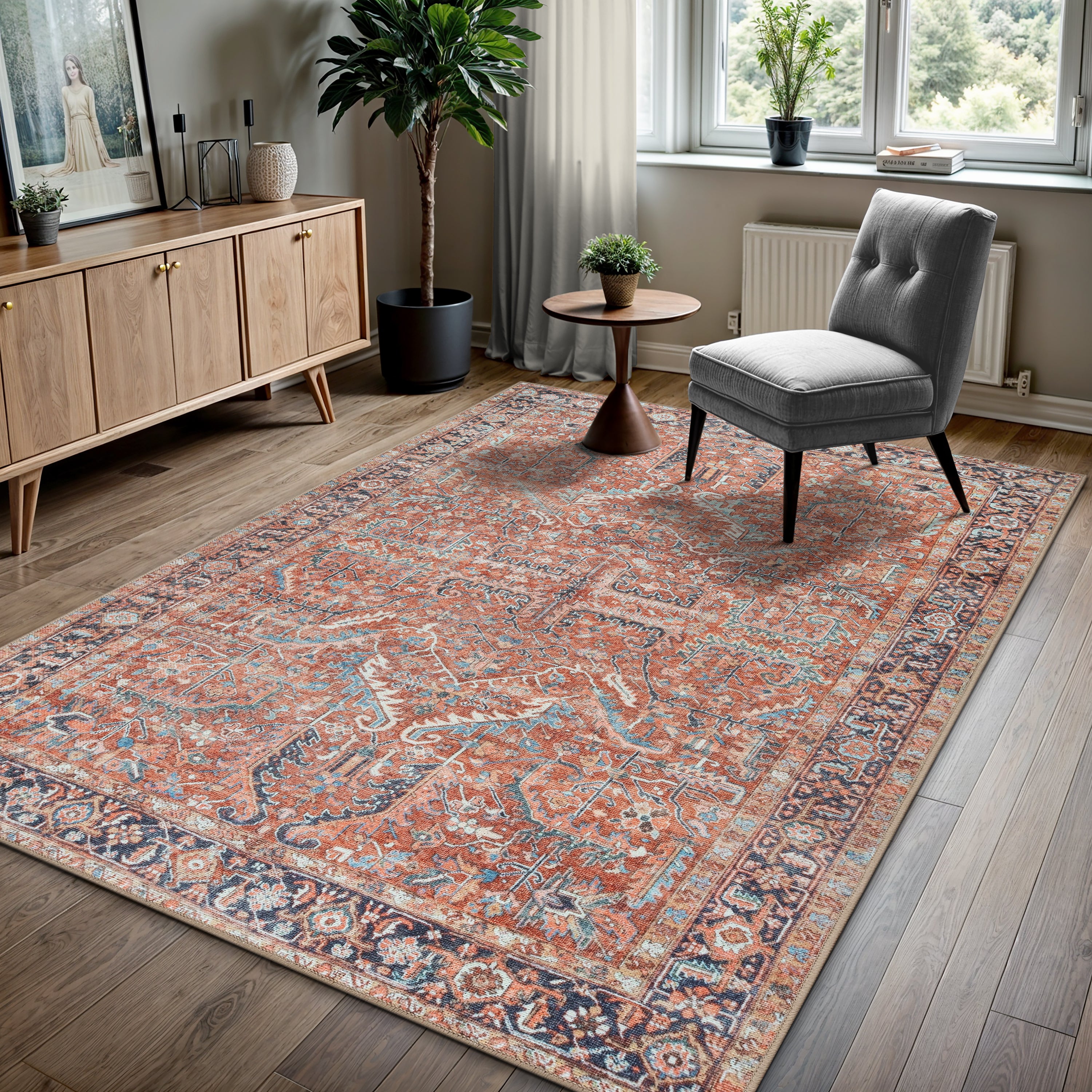 GLN Rugs Babylon - Machine Washable Area Rug - Turkish Terra Home Rugs