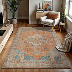 GLN Rugs Petra - Machine Washable Area Rug - Turkish Terra Home Rugs üçüncü resim