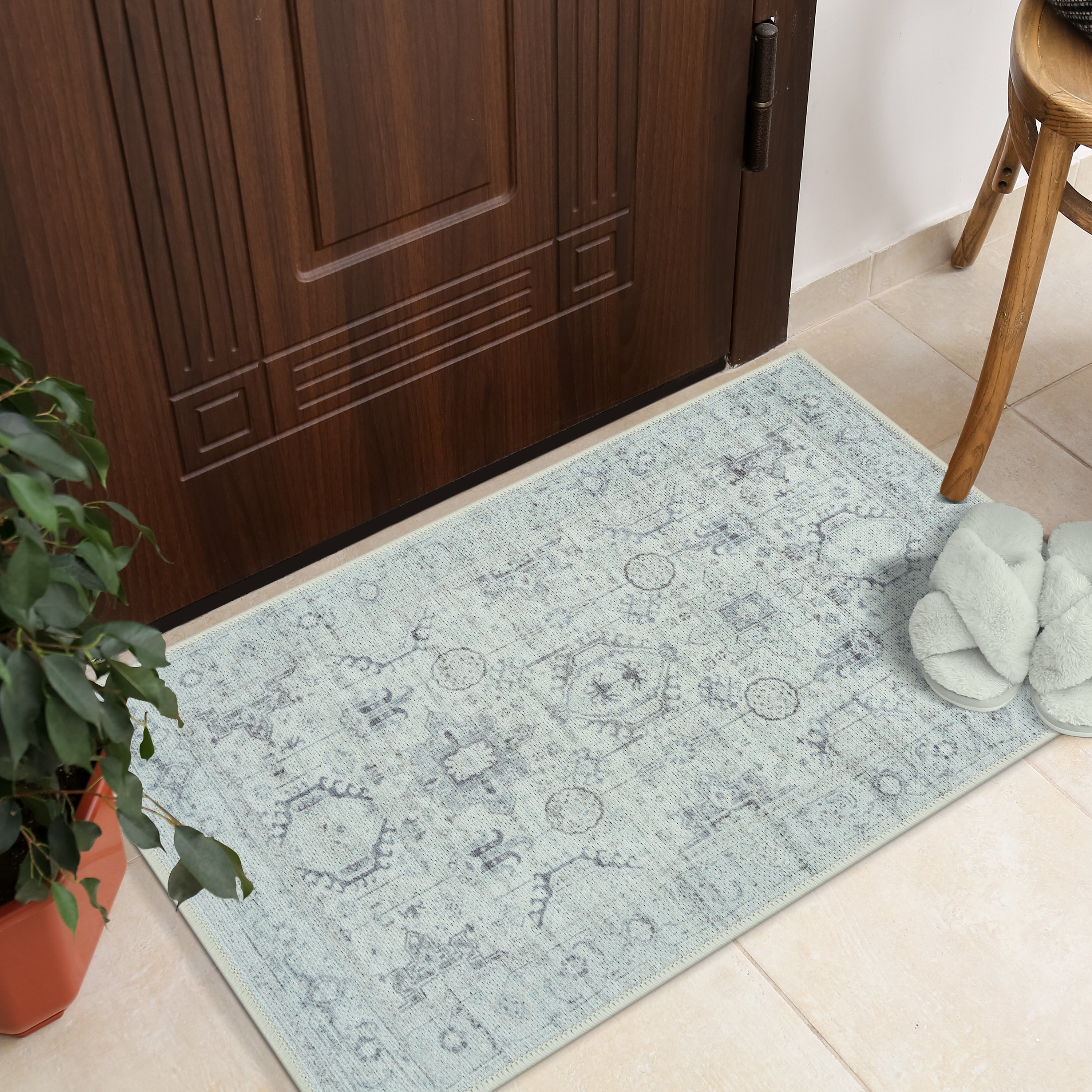 GLN Rugs Palmyra - Machine Washable Area Rug - Turkish Gray Home Rugs