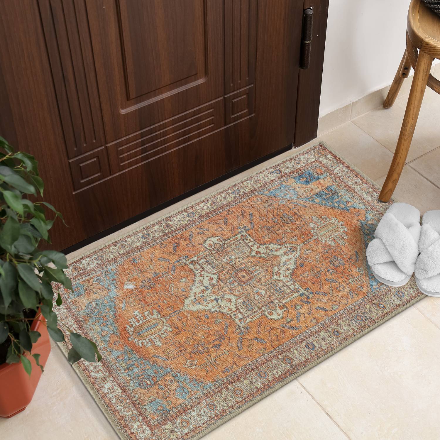 GLN Rugs Petra - Machine Washable Area Rug - Turkish Terra Home Rugs