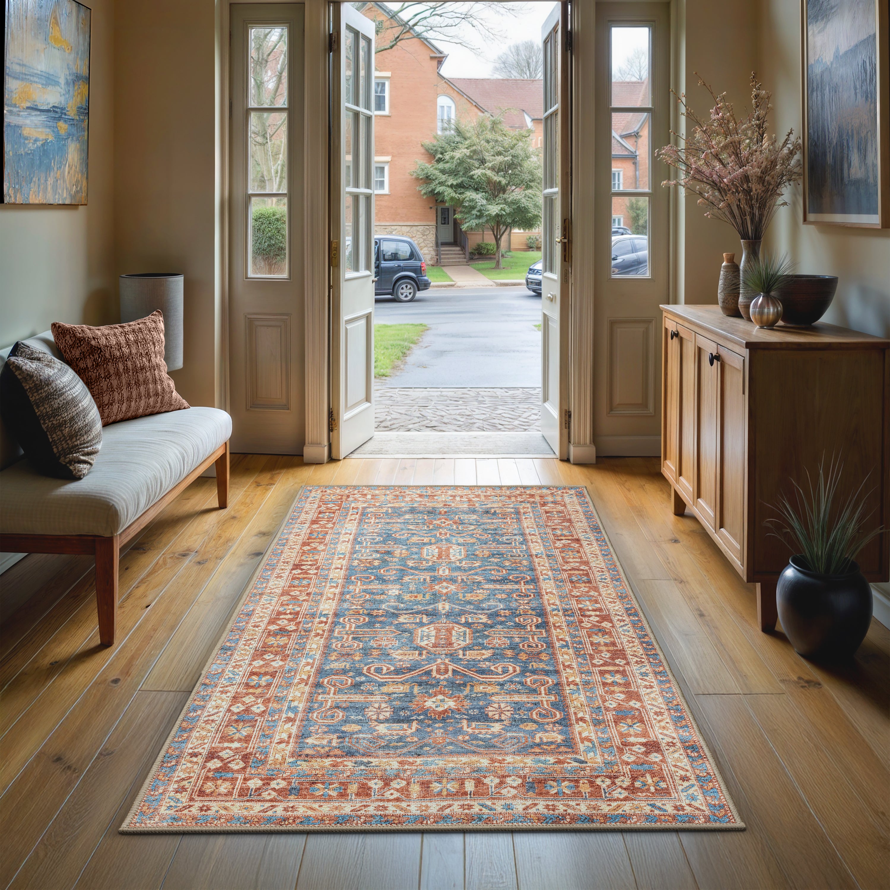 GLN Rugs Jerusalem - Machine Washable Area Rug - Turkish Terra Home Rugs