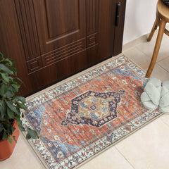 GLN Rugs Kitesh - Machine Washable Area Rug - Turkish Terra Home Rugs ikinci resim