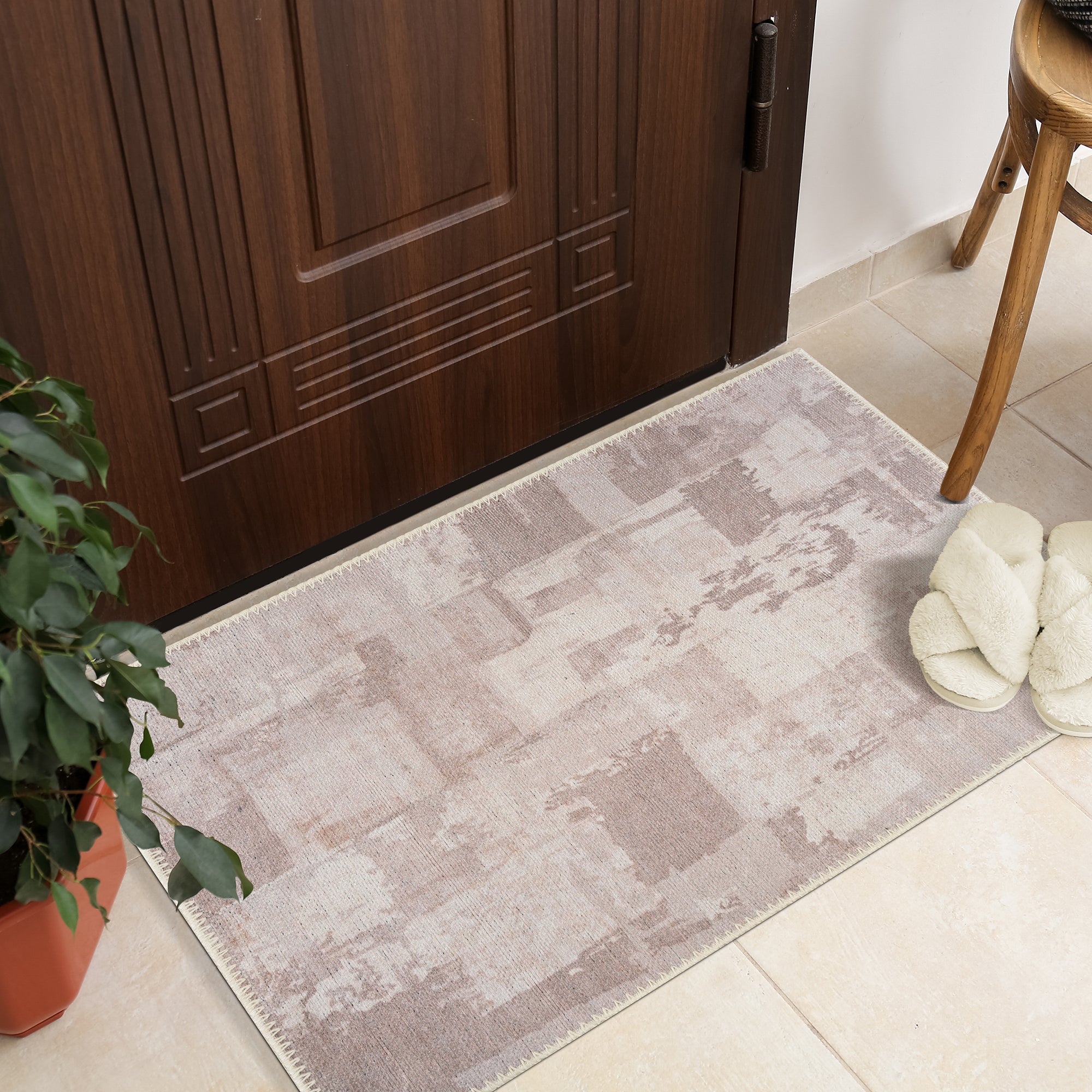 GLN Rugs Troy - Machine Washable Area Rug - Turkish Beige Home Rugs