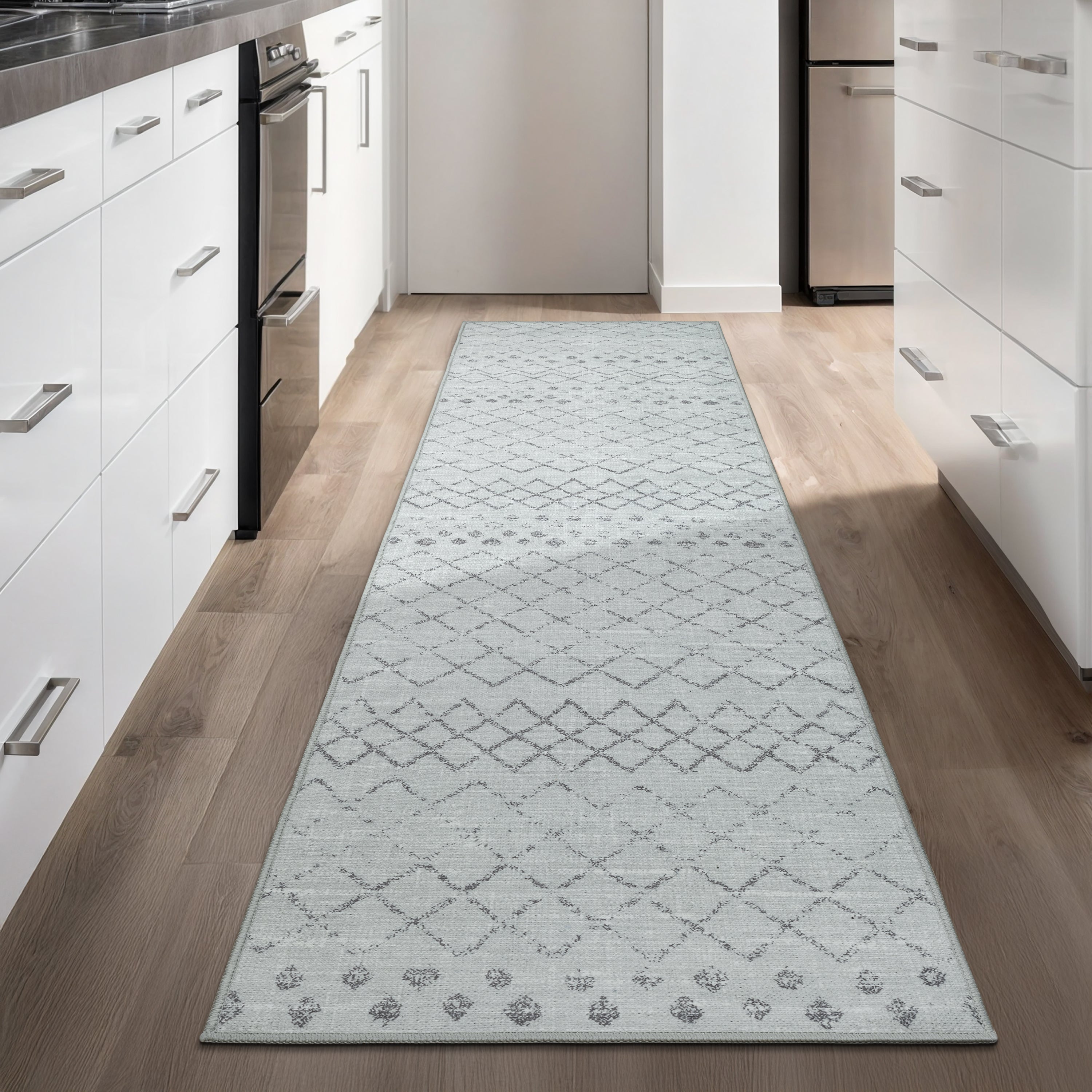 GLN Rugs Timgad - Machine Washable Area Rug - Gray Modern Home Rugs