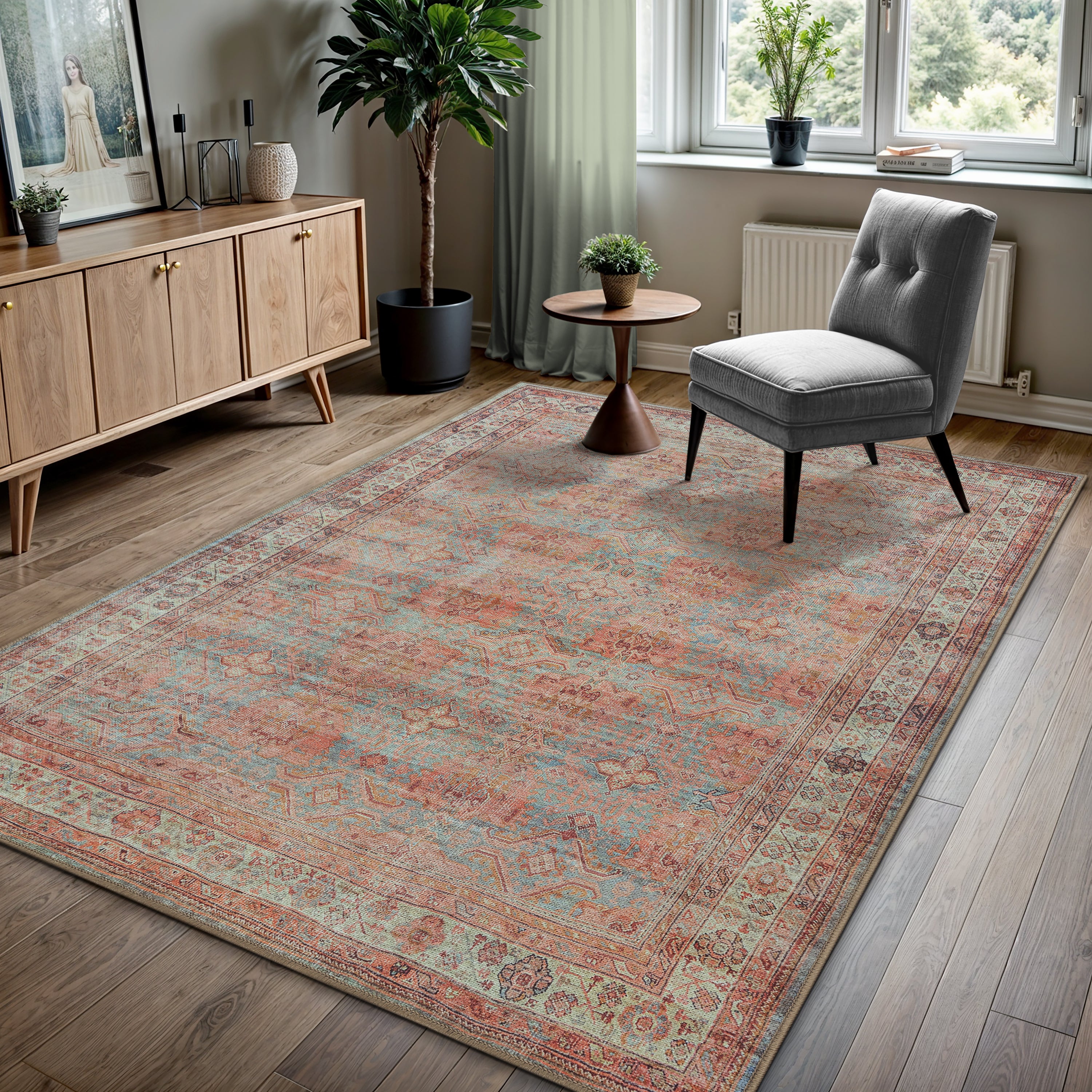 GLN Rugs Hattusa - Machine Washable Area Rug - Turkish Terra Home Rugs