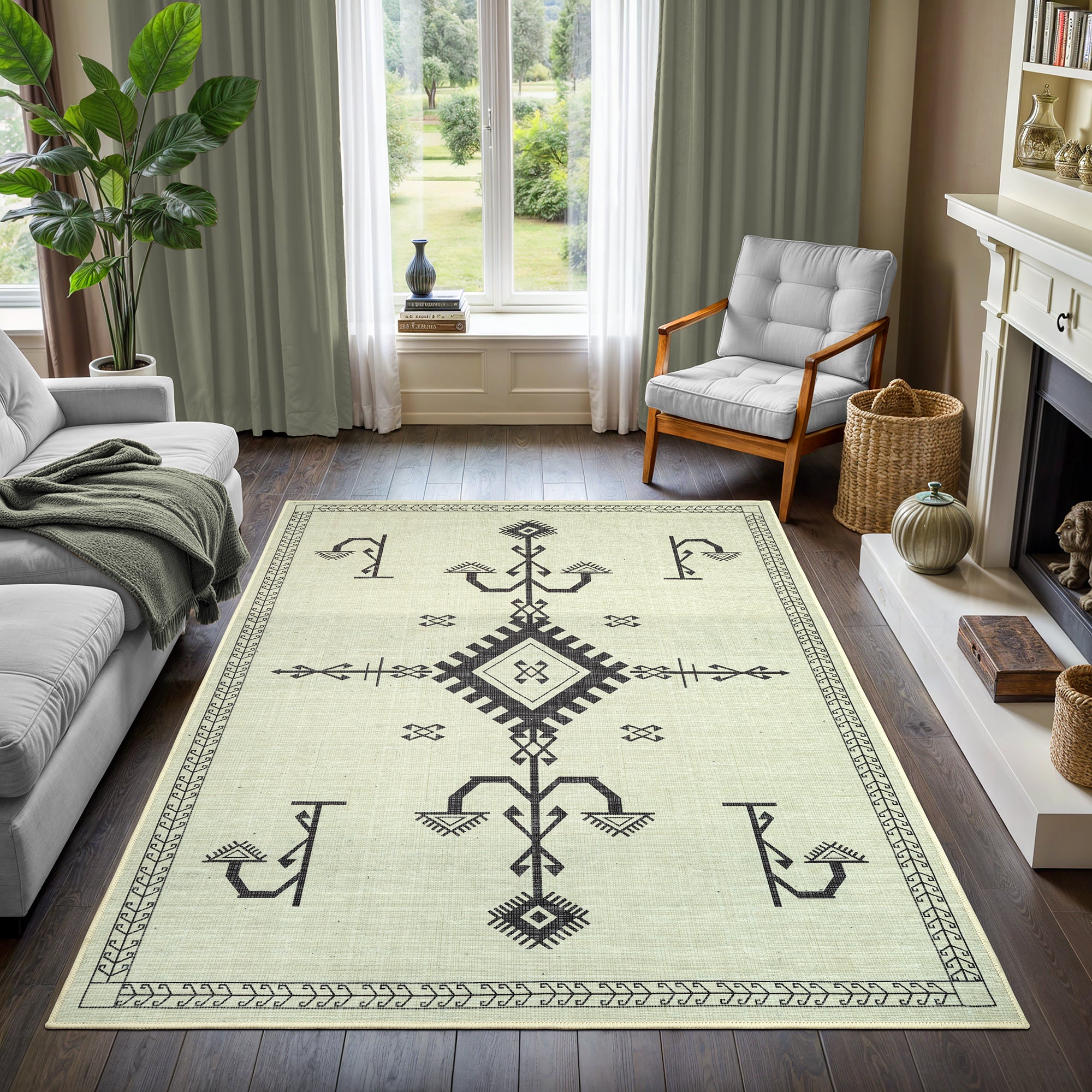 GLN Rugs Corum - Machine Washable Area Rug - Turkish Home Rugs