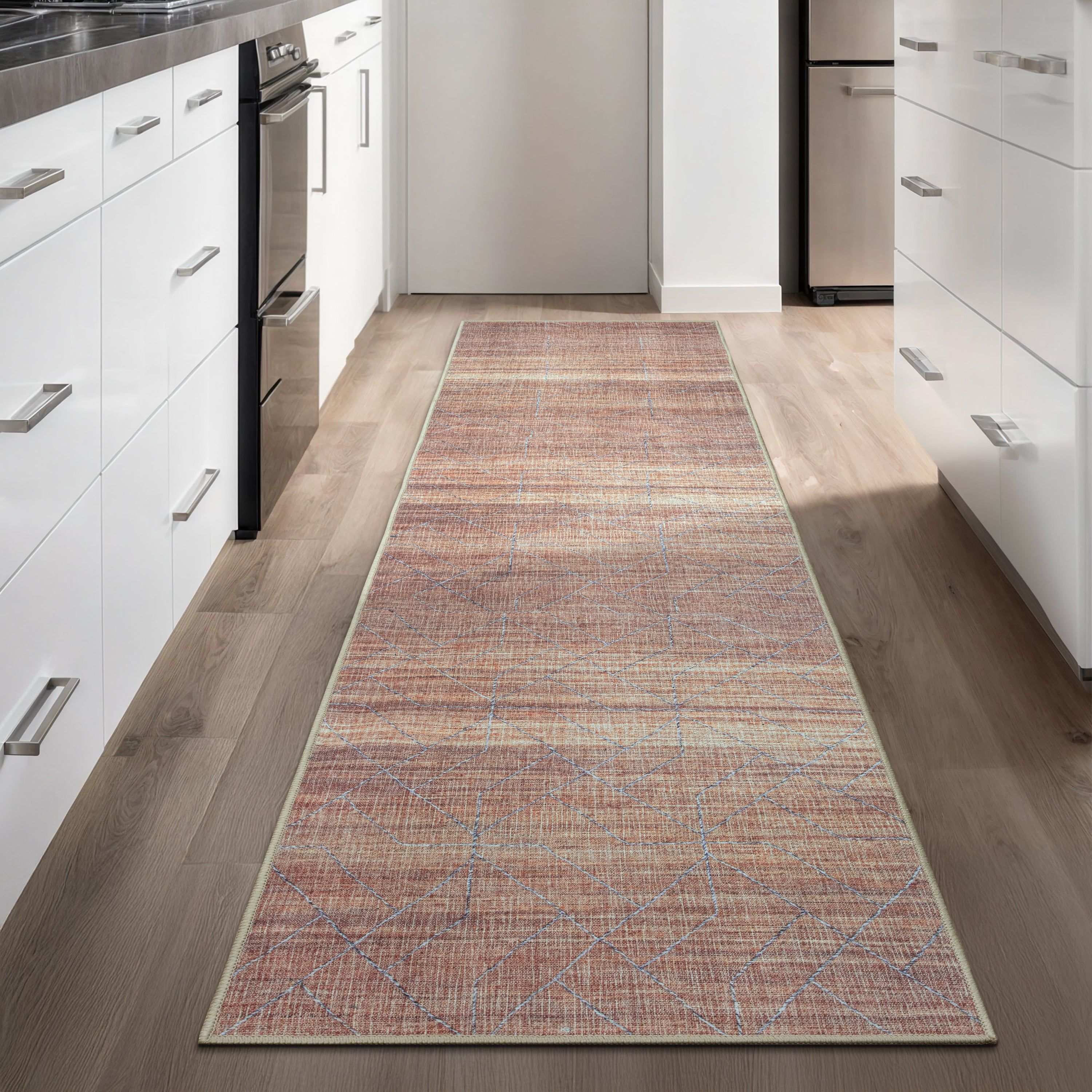 GLN Rugs Pompeii - Machine Washable Area Rug - Terra/Brown Home Rugs