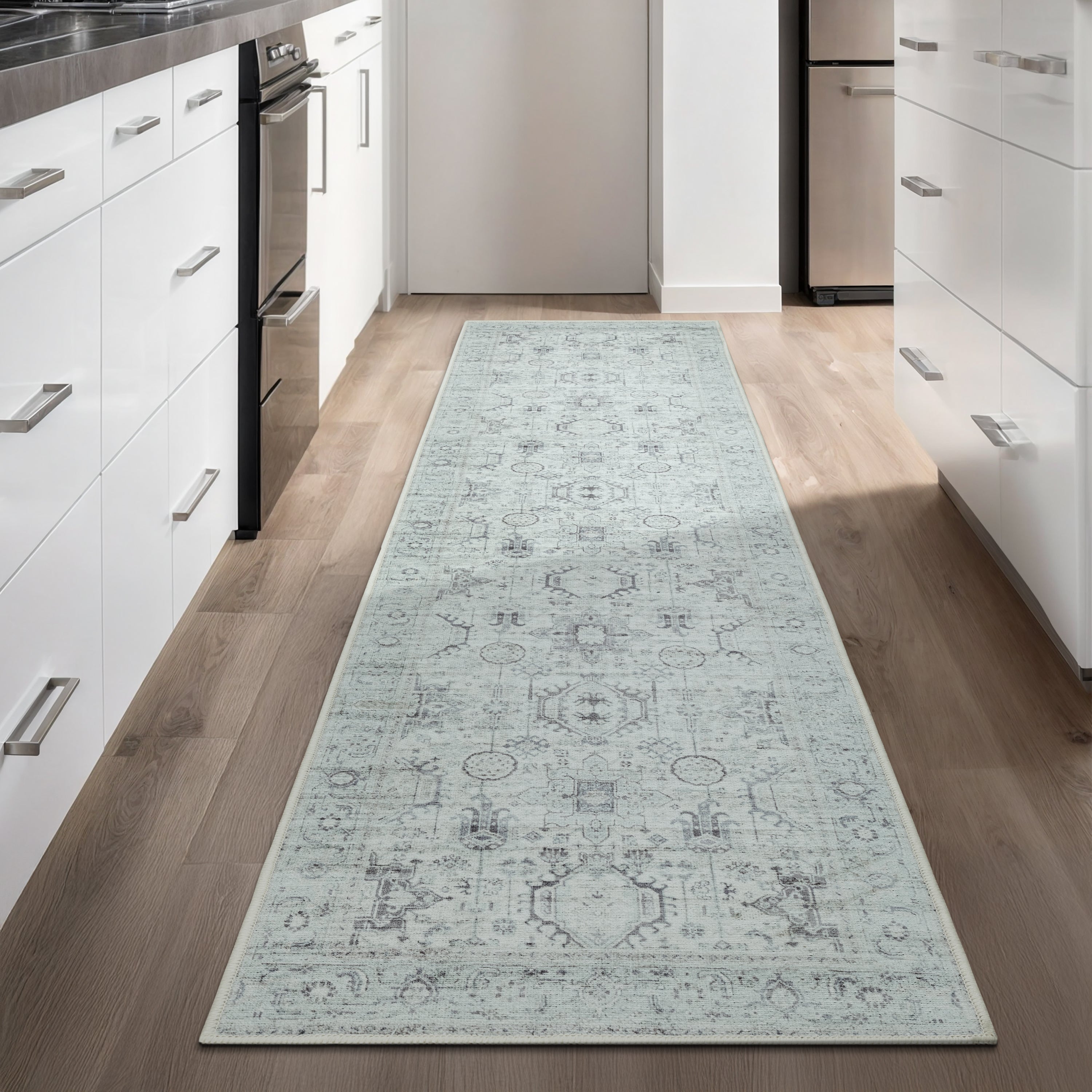 GLN Rugs Palmyra - Machine Washable Area Rug - Turkish Gray Home Rugs