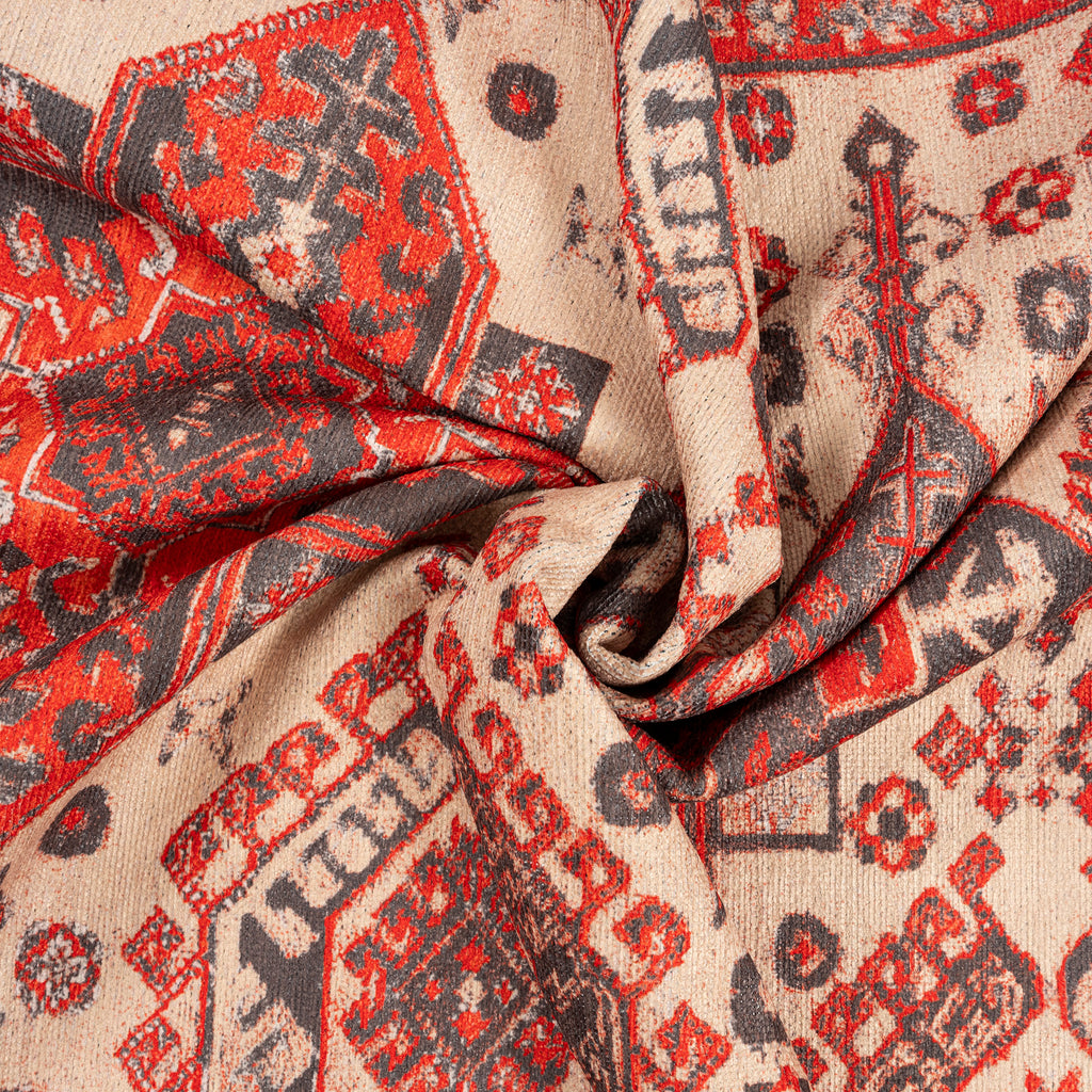 GLN Rugs Sparta - Machine Washable Area Rug - Turkish Red/Black Home Rugs