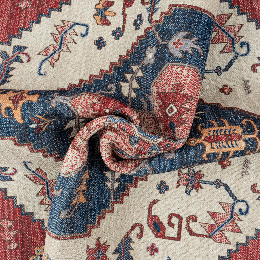 GLN Rugs Salur - Machine Washable Area Rug - Turkish Red Home Rugs