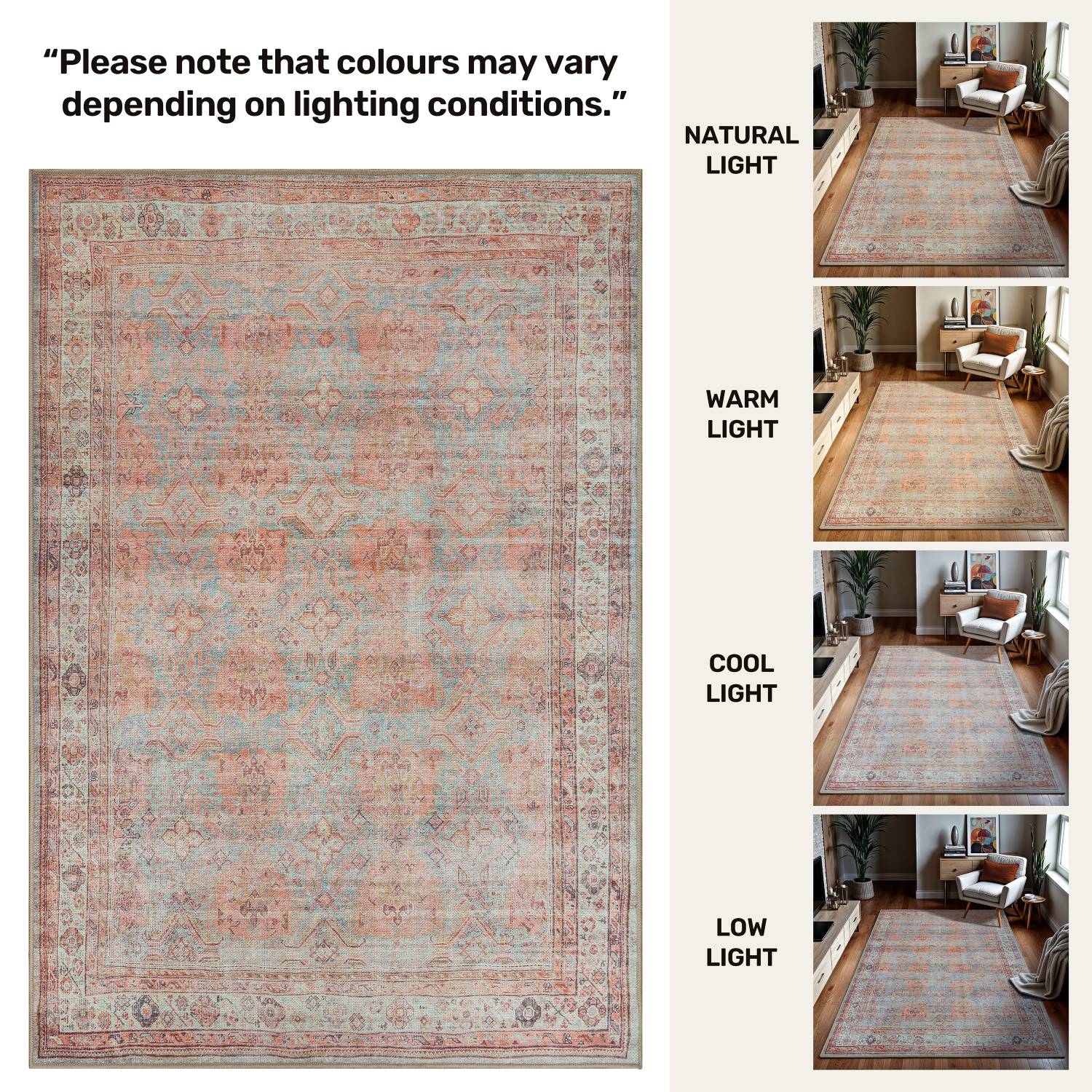 GLN Rugs Hattusa - Machine Washable Area Rug - Turkish Terra Home Rugs