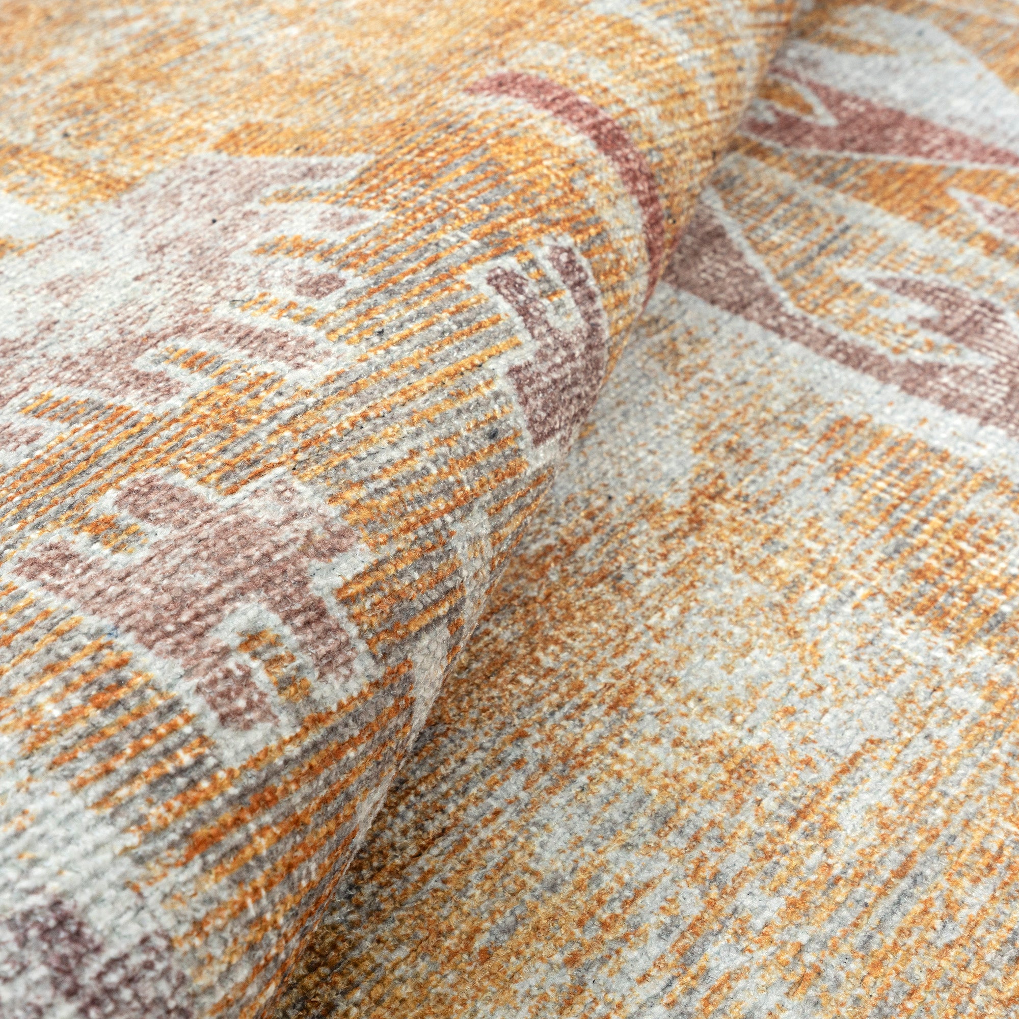 GLN Rugs Thebes - Machine Washable Area Rug - Turkish Yellow/Gray Home Rugs