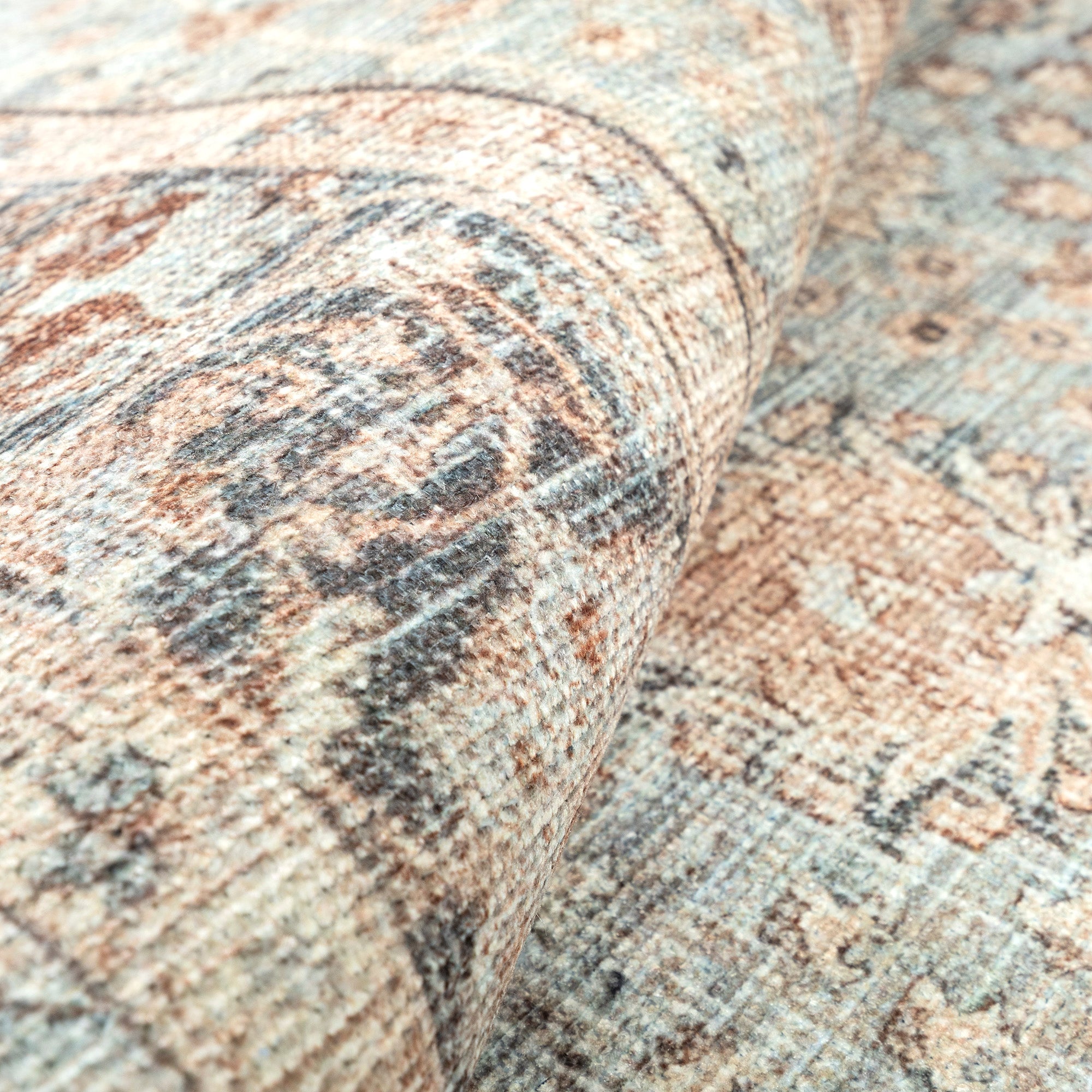 GLN Rugs Samarkand - Machine Washable Area Rug - Turkish Light Blue Home Rugs