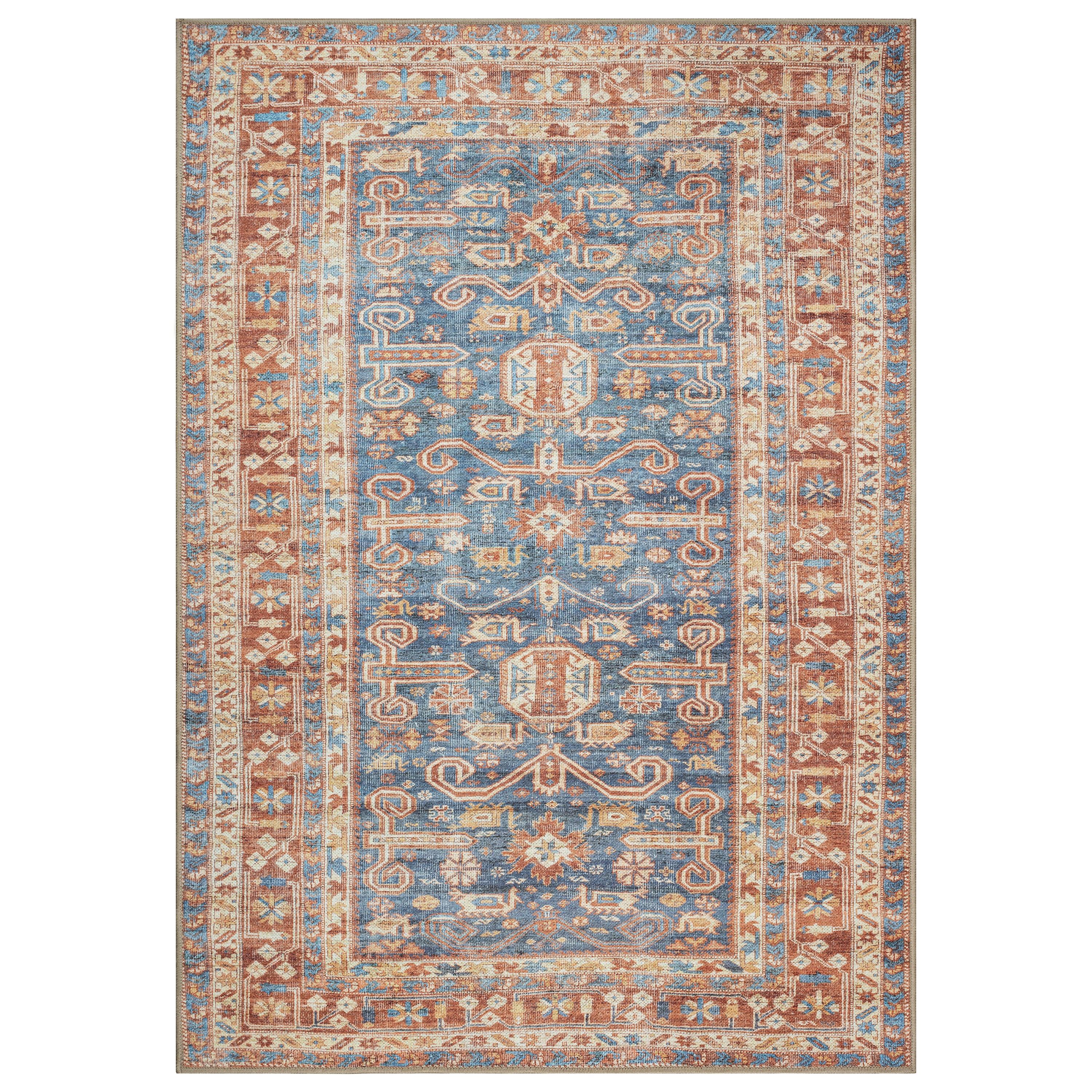 GLN Rugs Jerusalem - Machine Washable Area Rug - Turkish Terra Home Rugs